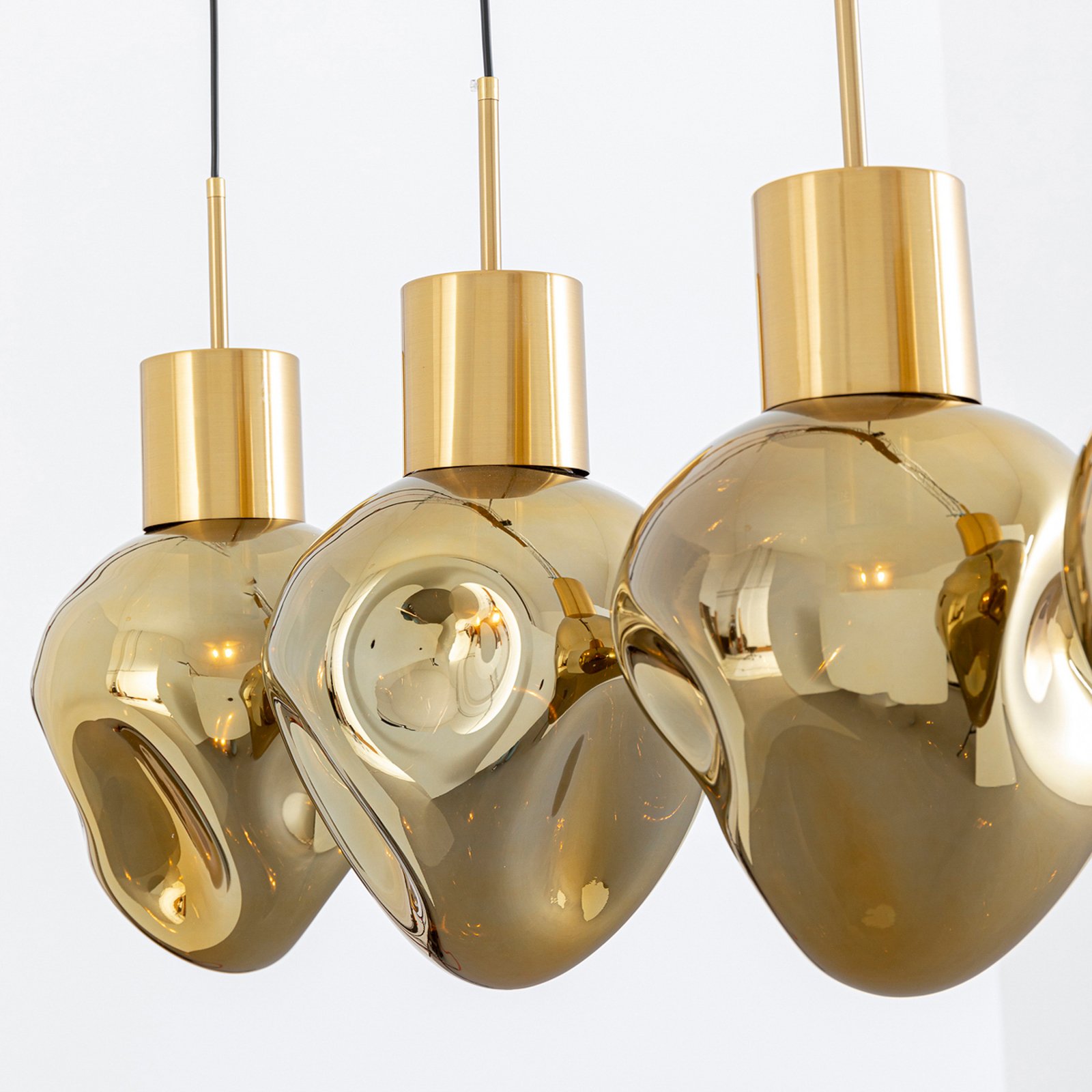 Kare pakabinamas šviestuvas „Supernova“, gintaro spalvos, 110 cm, E27 Kare pakabinamas šviestuvas „Supernova“, gintaro spalvos, 110 cm, E27