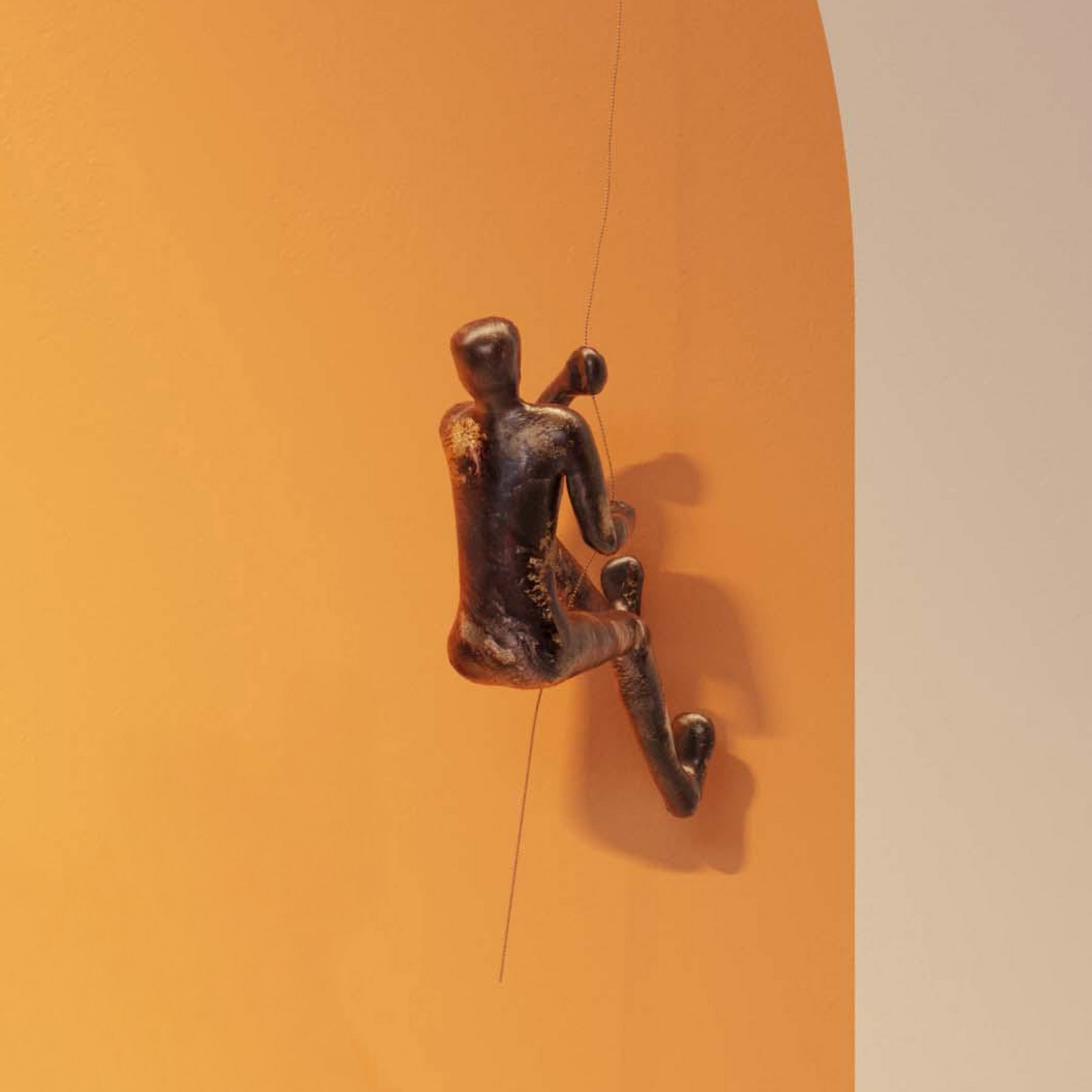 KARE sienas objekts Climber Rope, polirezīns, augstums 51 cm, brūns