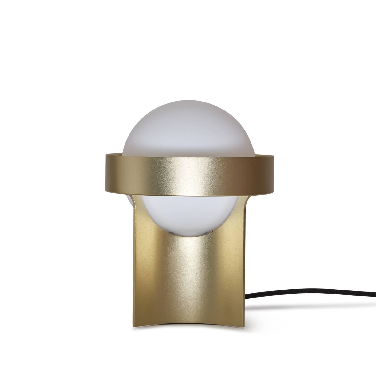 Lampa stołowa Tala Loop Large, aluminium, kula LED, złoty