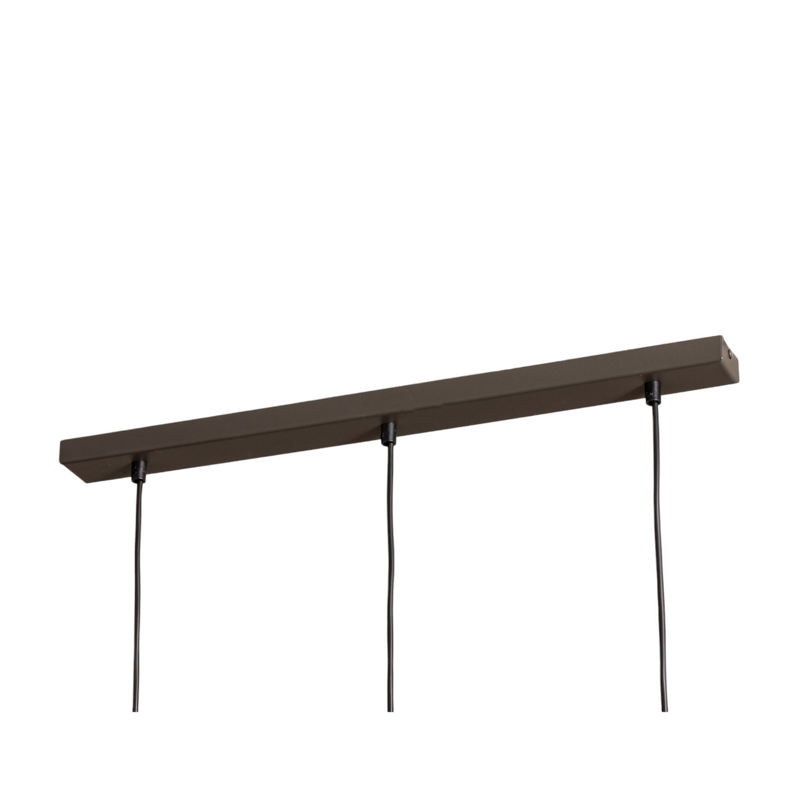 Rif 3 pendant light, olive green, 3-bulb, linear, steel
