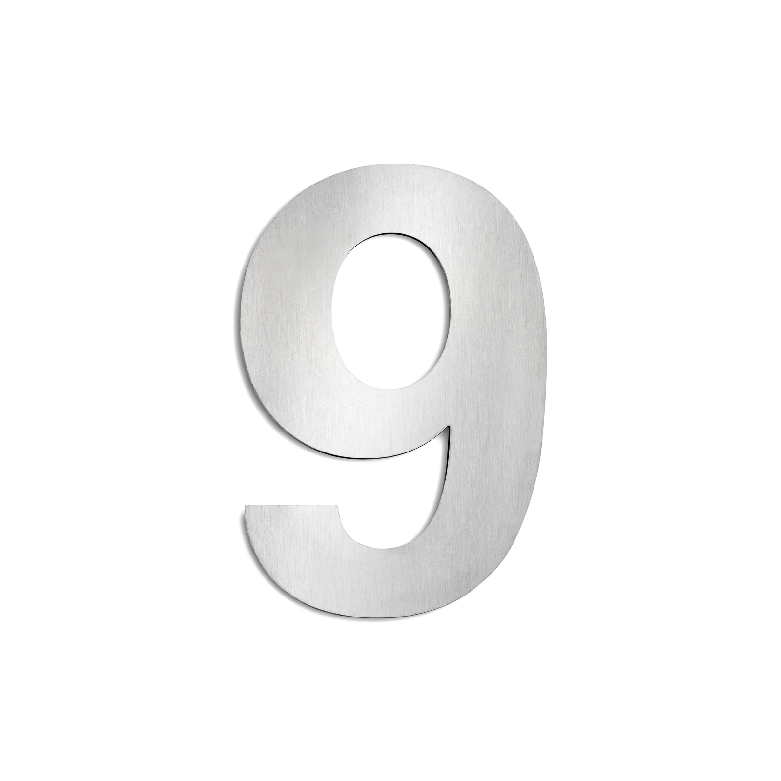Rozsdamentes acél házszámok nagy, „9”