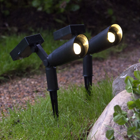 Lampe solaire LED Powerspot, lot de 2 avec piquet