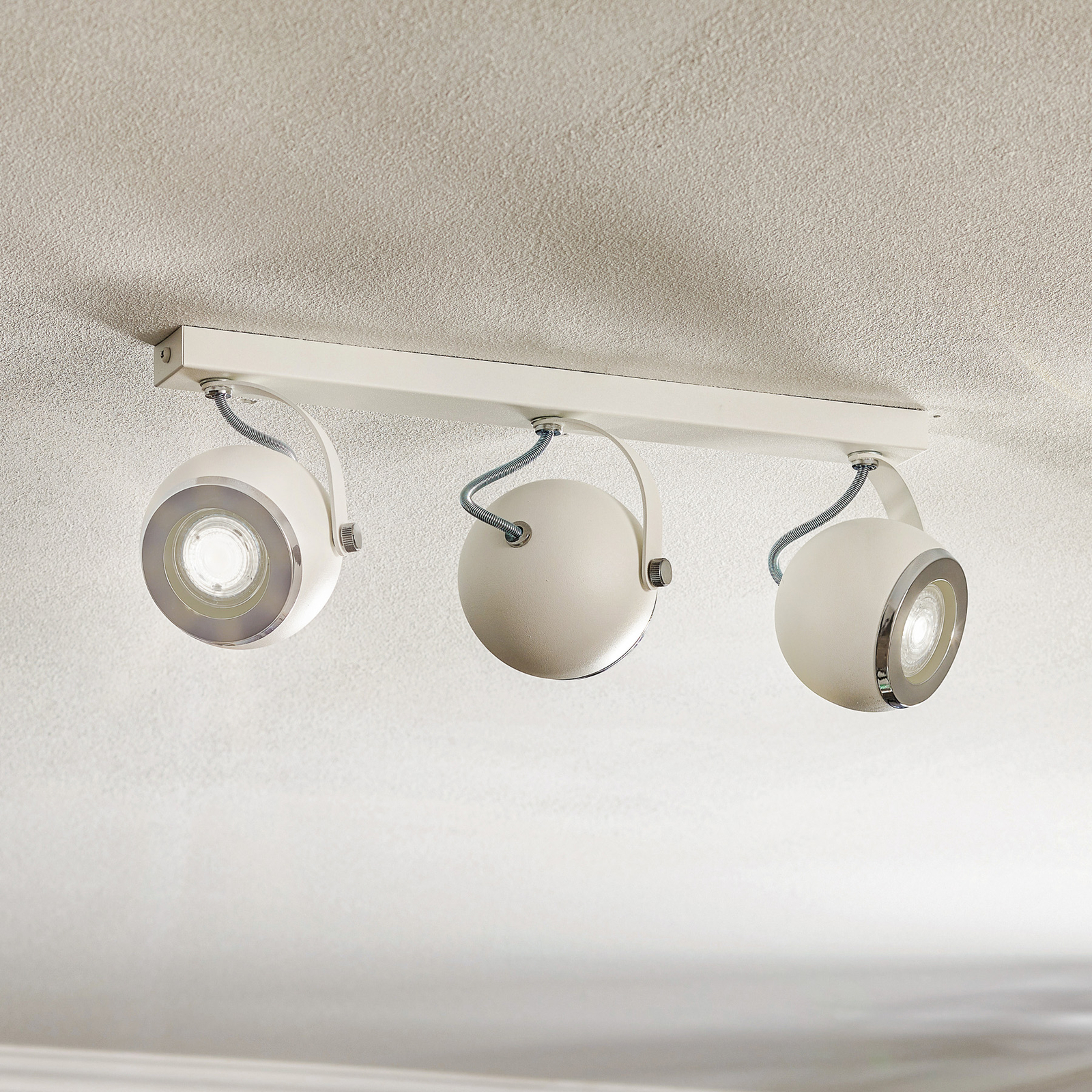 Faretto da soffitto Kron, 3 luci, bianco