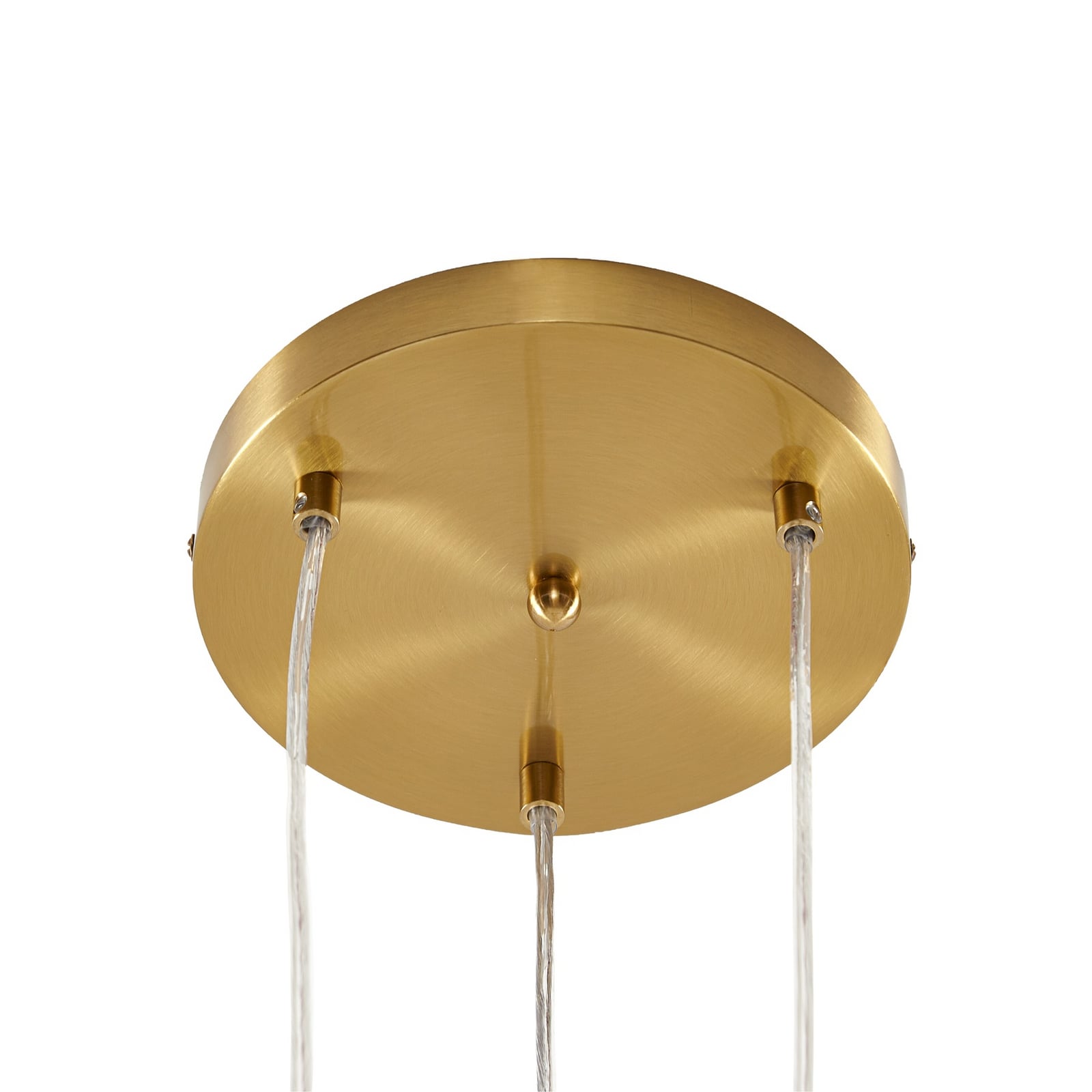 Piatra hanglamp, opaal/messing, 3-lamps, Ø25cm, glas - Lindby