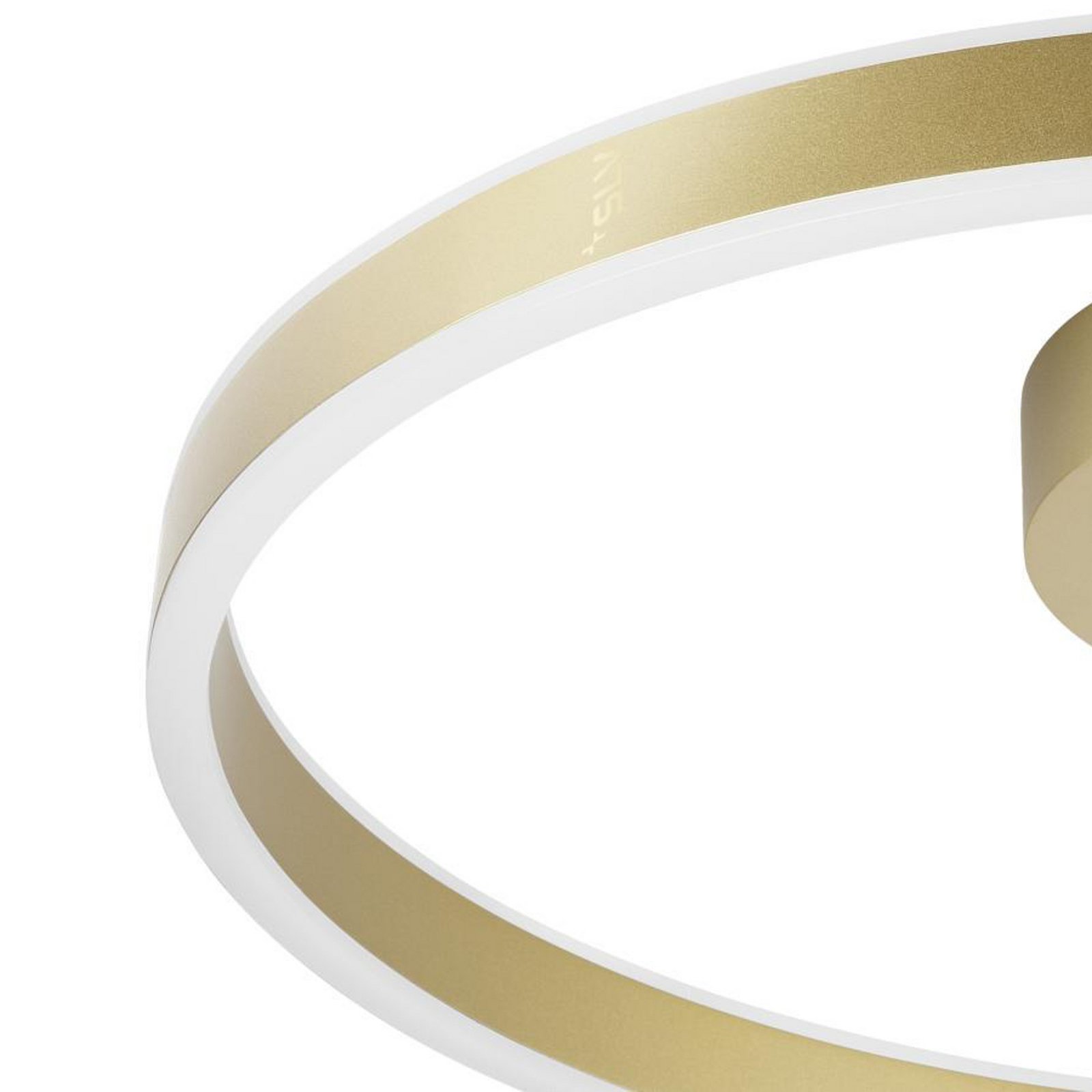 SLV LED ceiling light One, Ø 60 cm, brass-coloured metal CCT