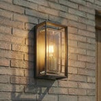 Arcchio Външна стенна лампа Ismera, антрацит/месинг E27, IP65