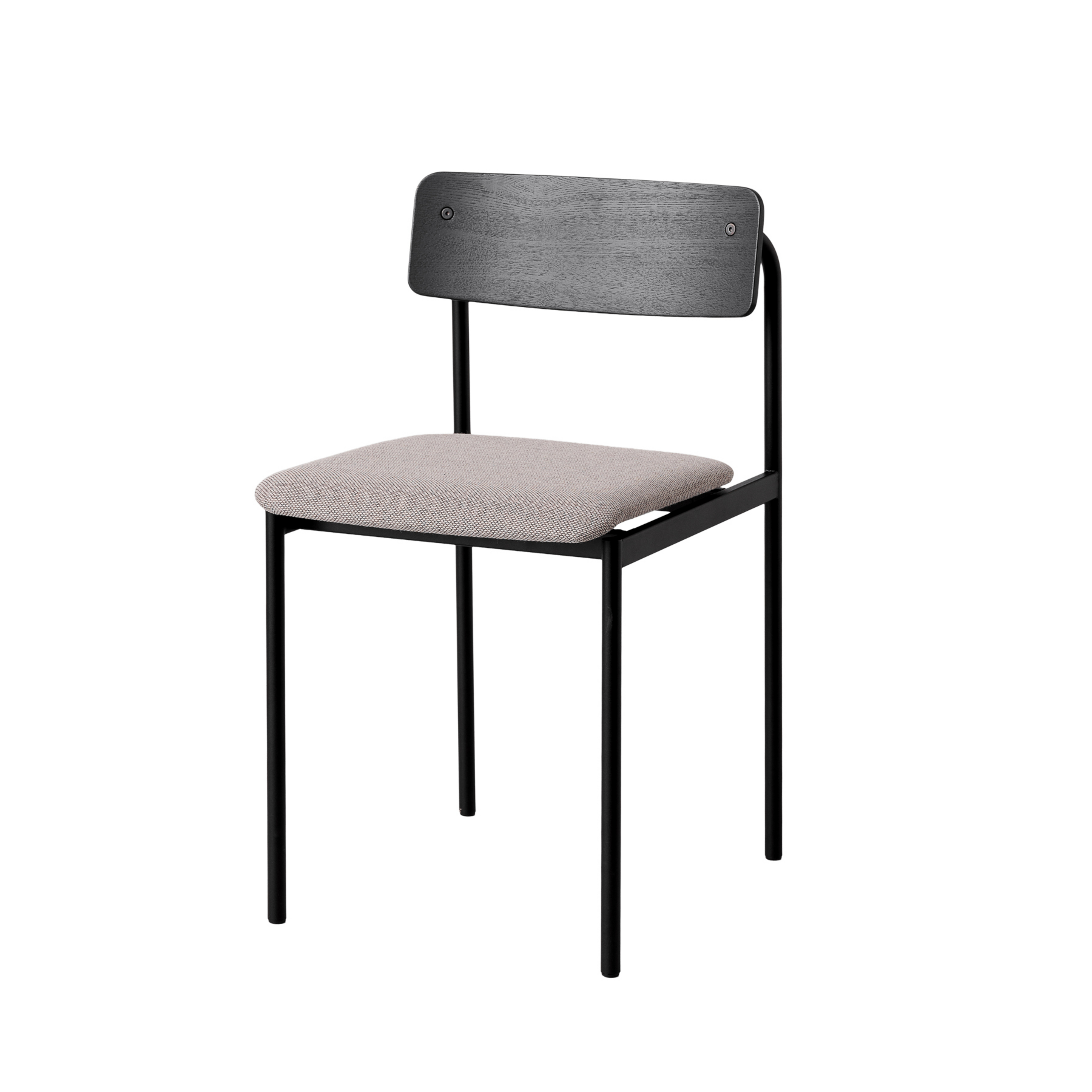 OFFSET Chair, black/black/light grey, height 77 cm - Moebe