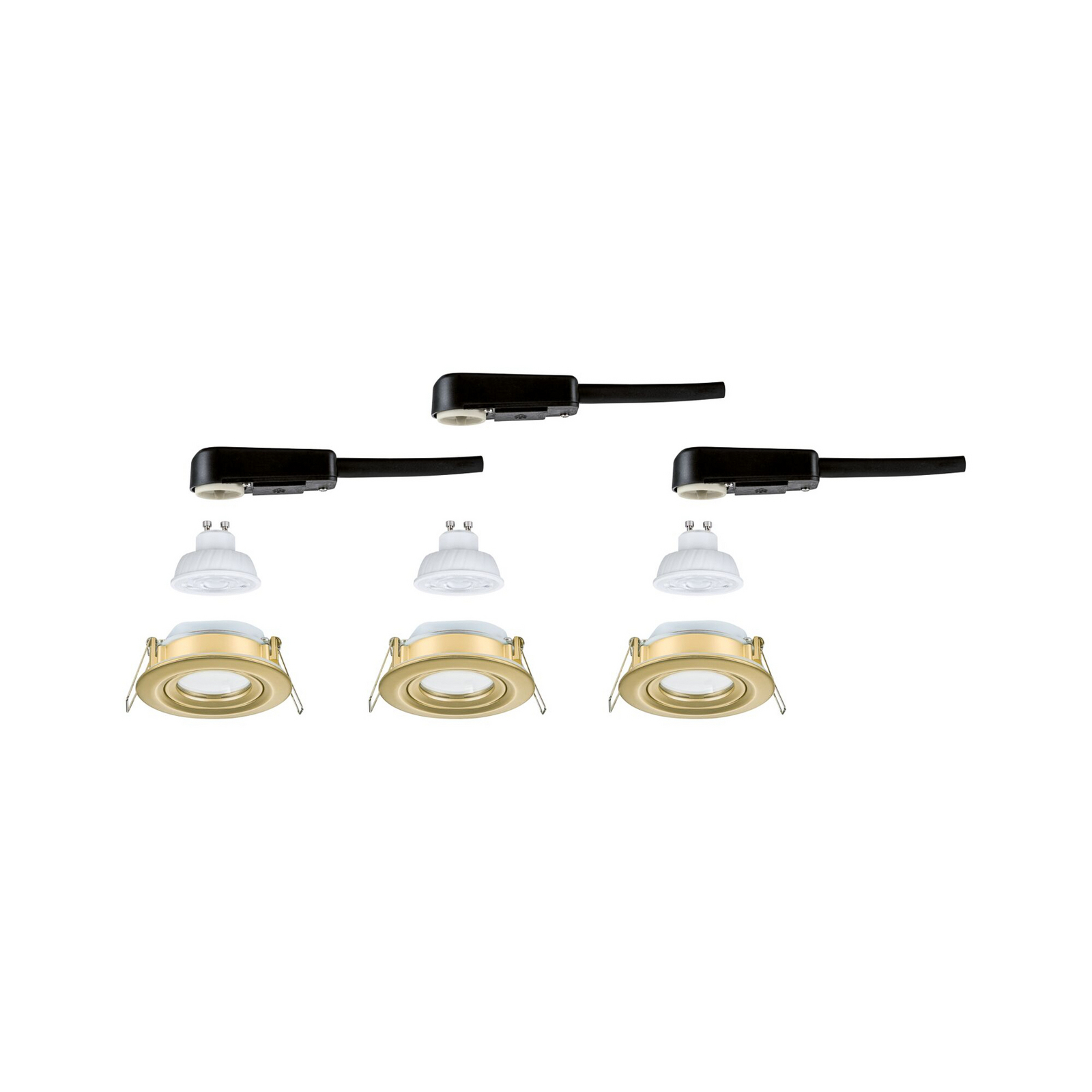 Paulmann Einbaulampe NOVA gold Ø 9 cm schwenkbar 827 dim 3er