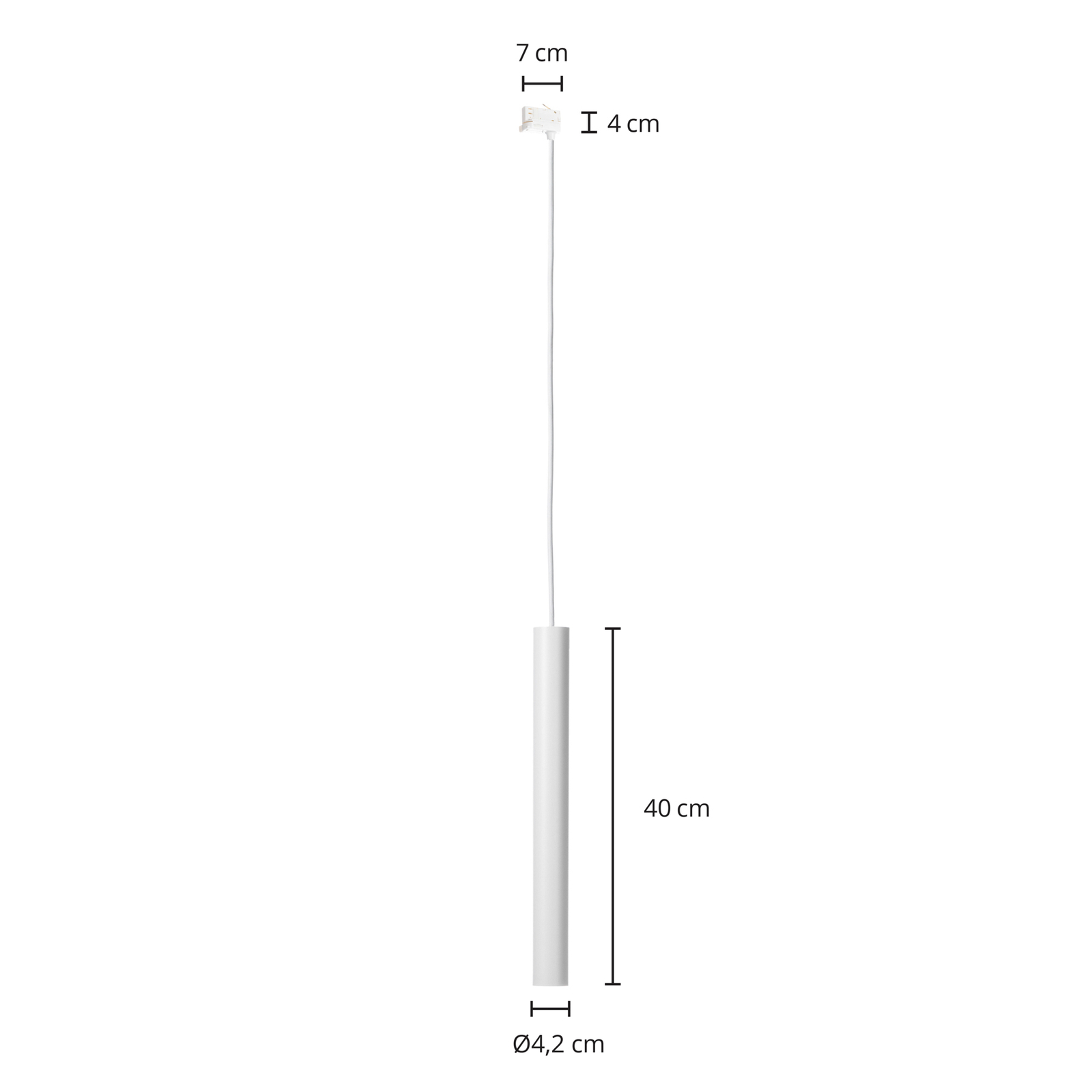 Arcchio Ejona péndulo de riel blanco E27 4/40cm