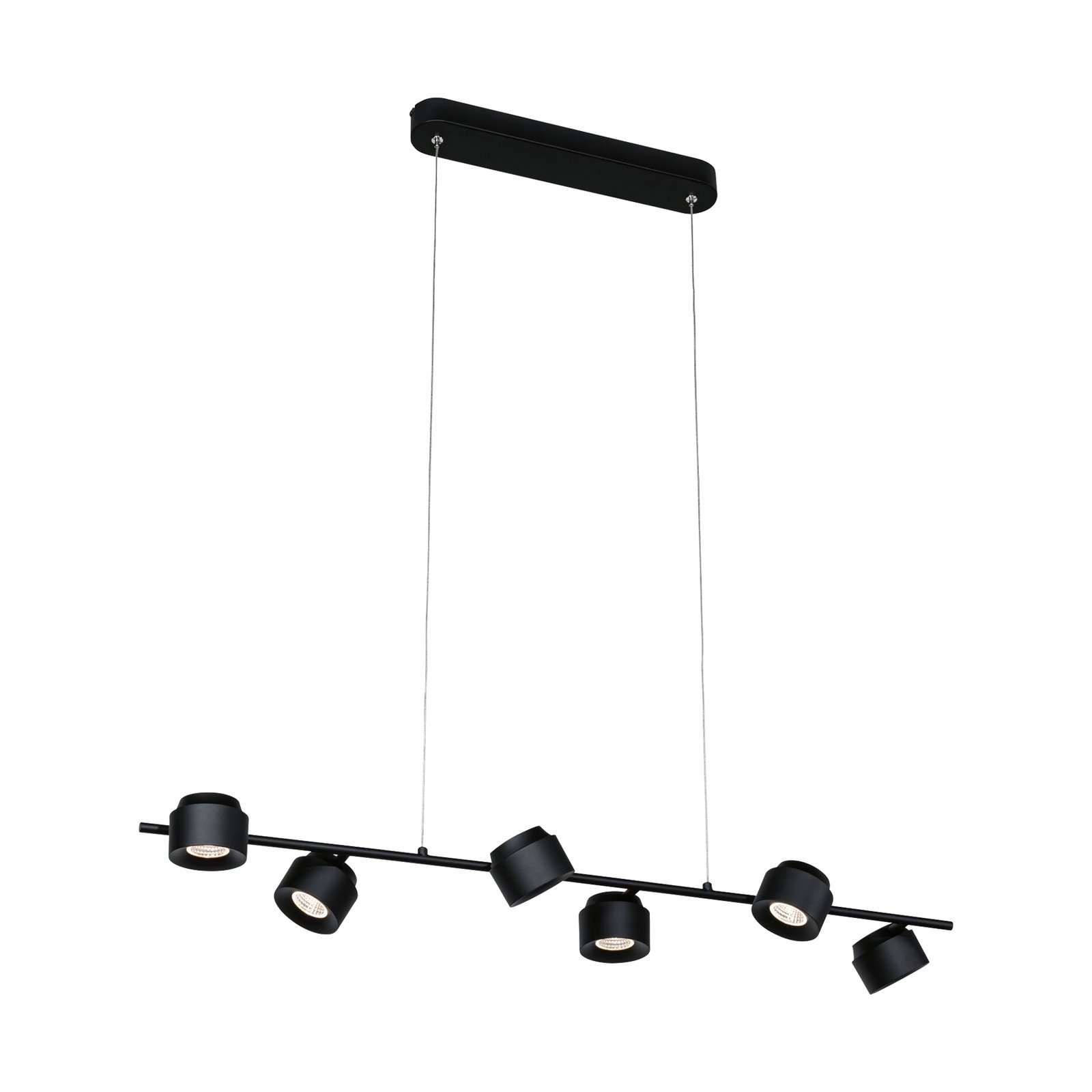 Puric Pane 6 Pendant 3-step Black - Paulmann