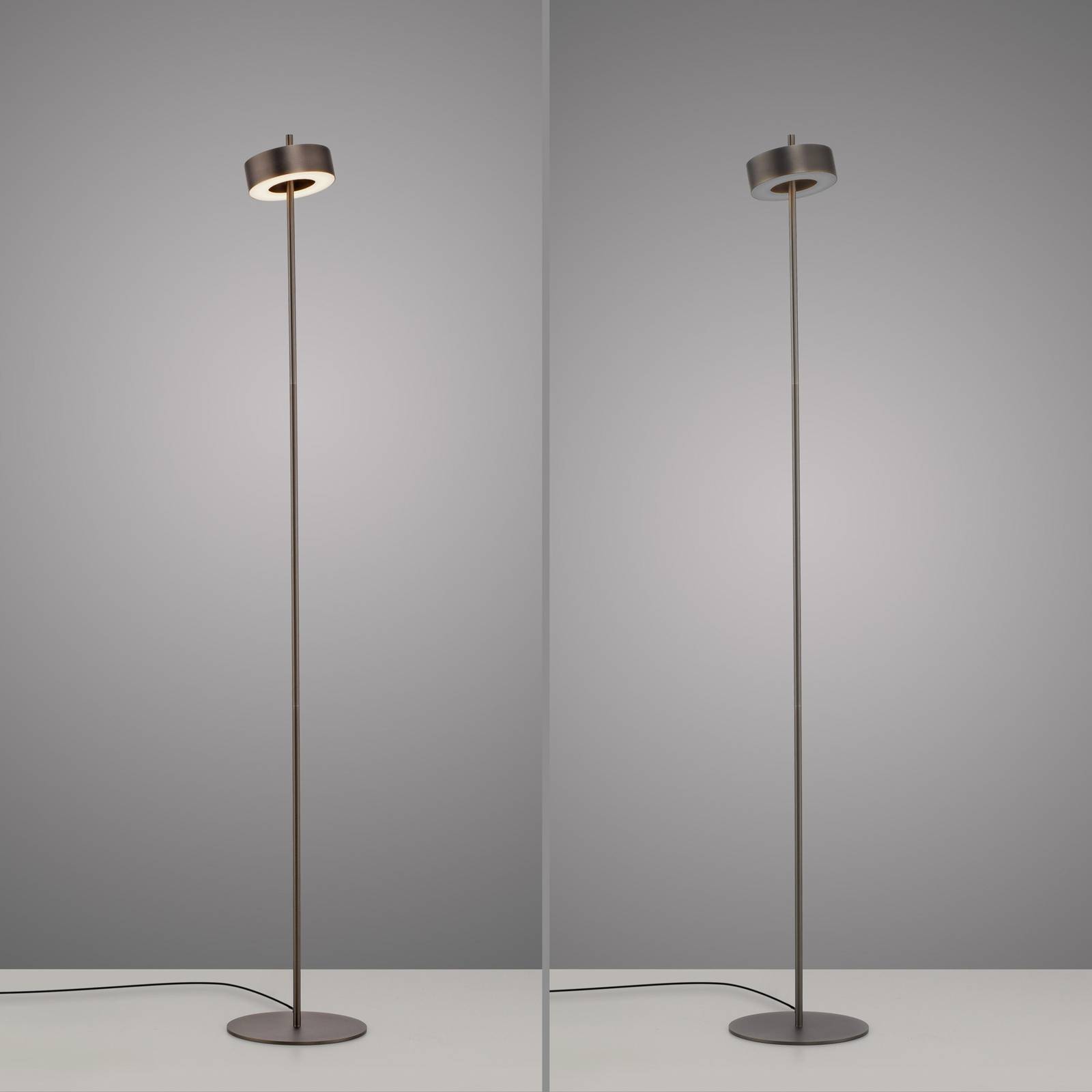 Paul Neuhaus Lampa stojąca LED Q-Rotate ciemnobrązowa 140 cm