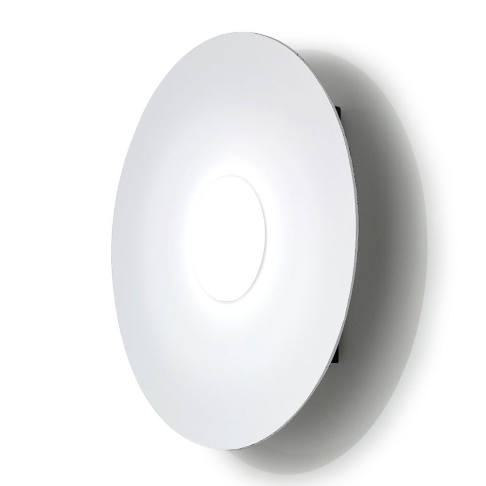 Circle LED wall light, white, 1bulb, dimmable Lights.co.uk