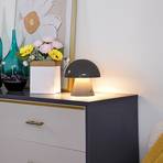 Lindby LED dobíjecí stolní lampa Nevijo, šedá, USB, dotykový stmívač