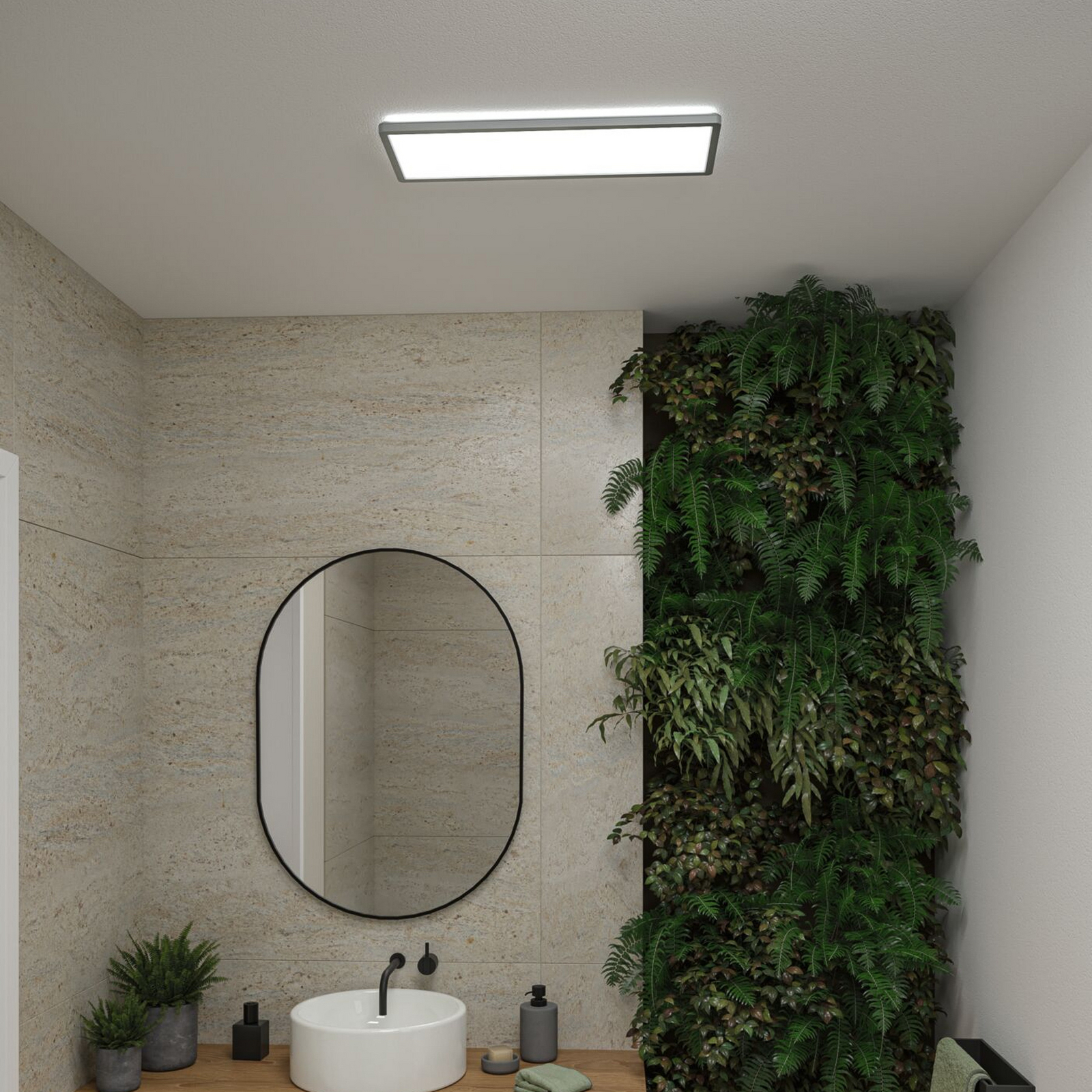 Paulmann Atria Shine LED panel, króm színű, hossza 56 cm, IP44 Paulmann Atria Shine LED panel, króm színű, hossza 56 cm, IP44
