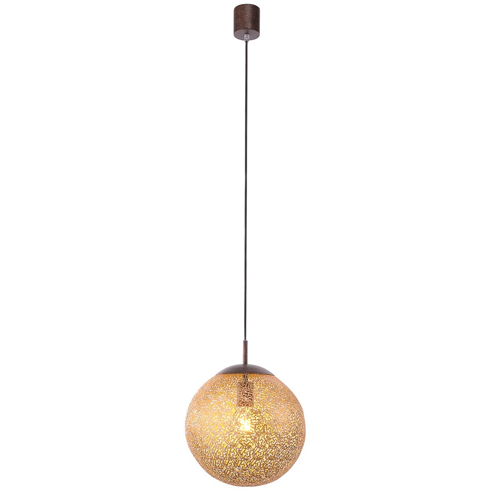 Paul Neuhaus lampada a sospensione Greta, Ø 30 cm, colore oro, metallo
