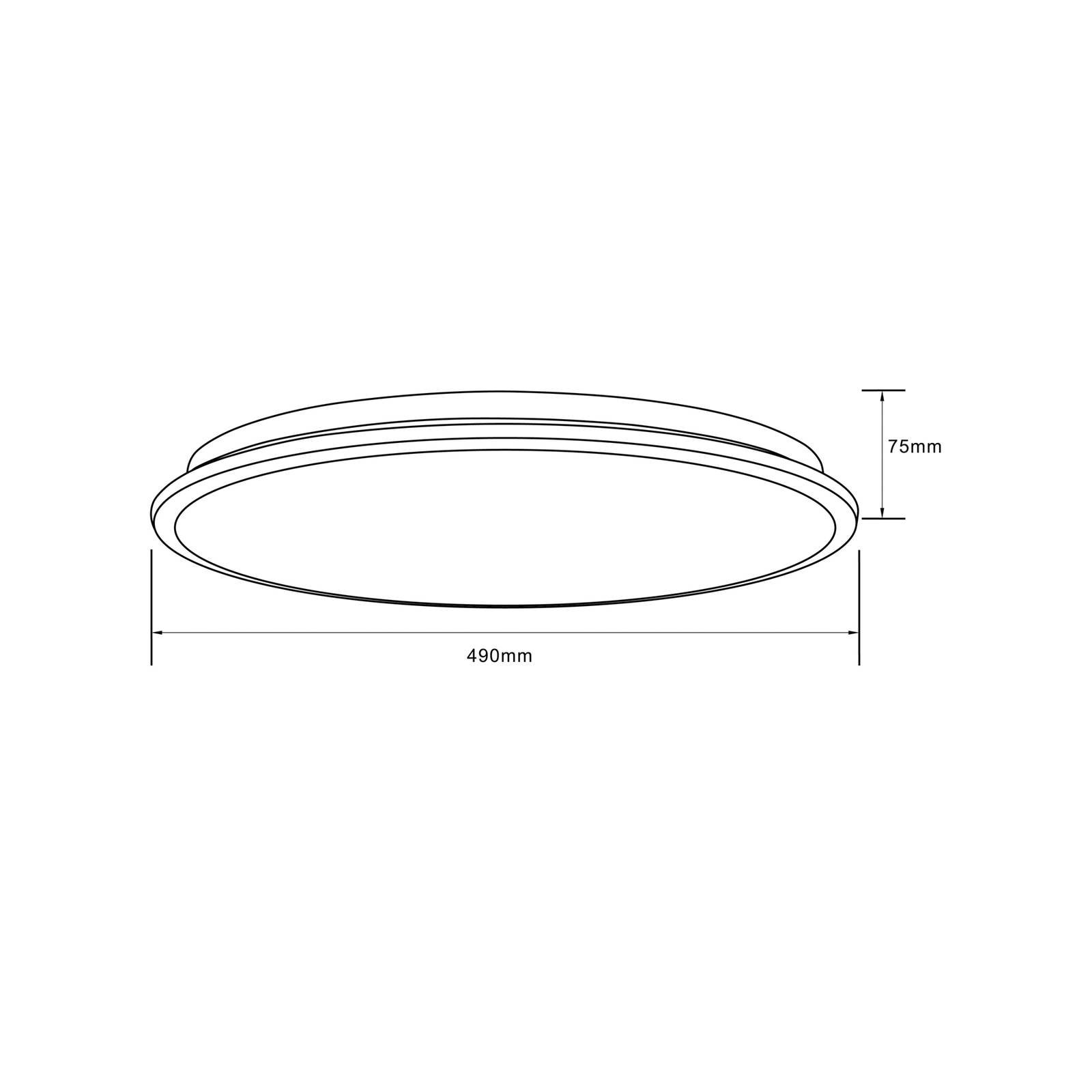 Lampa sufitowa LED Heida, Ø 49 cm, czarny, CCT, RGB, metal