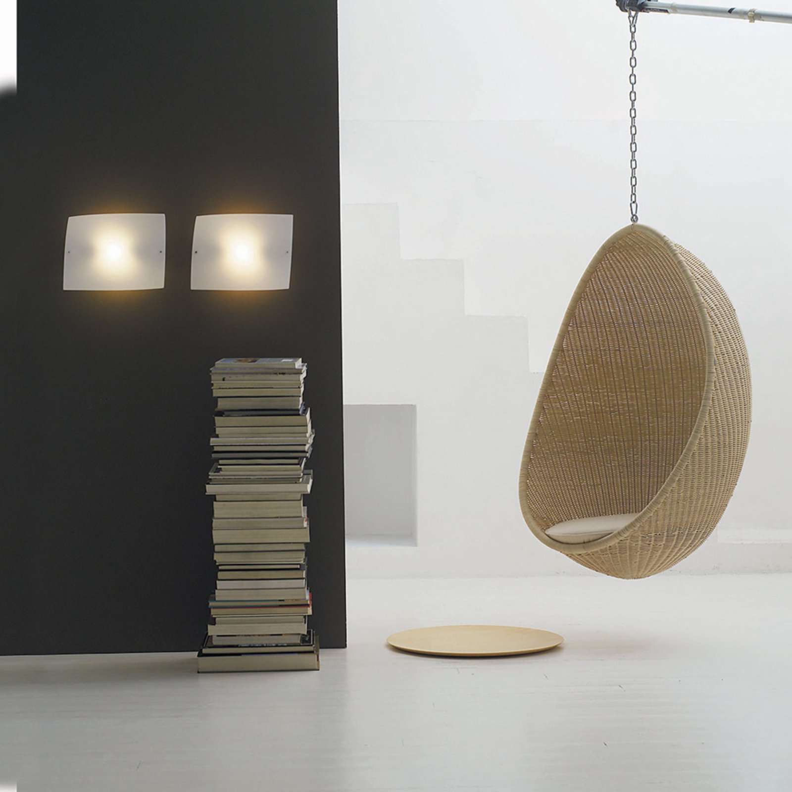Foscarini Folio Wandleuchte aus Glas, weiß