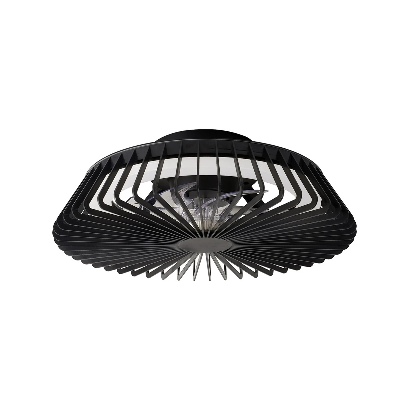 LED lubinis ventiliatorius „Himalaya Mini“, juodas, DC, tylus, CCT