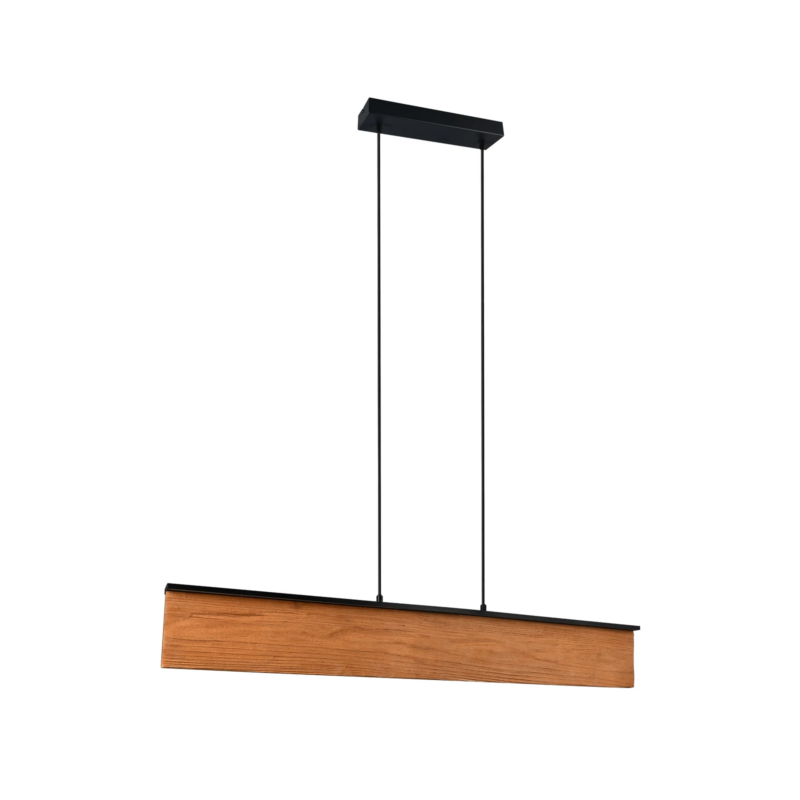 LED závesné svietidlo Kalea, dĺžka 110 cm, farba dreva, drevo