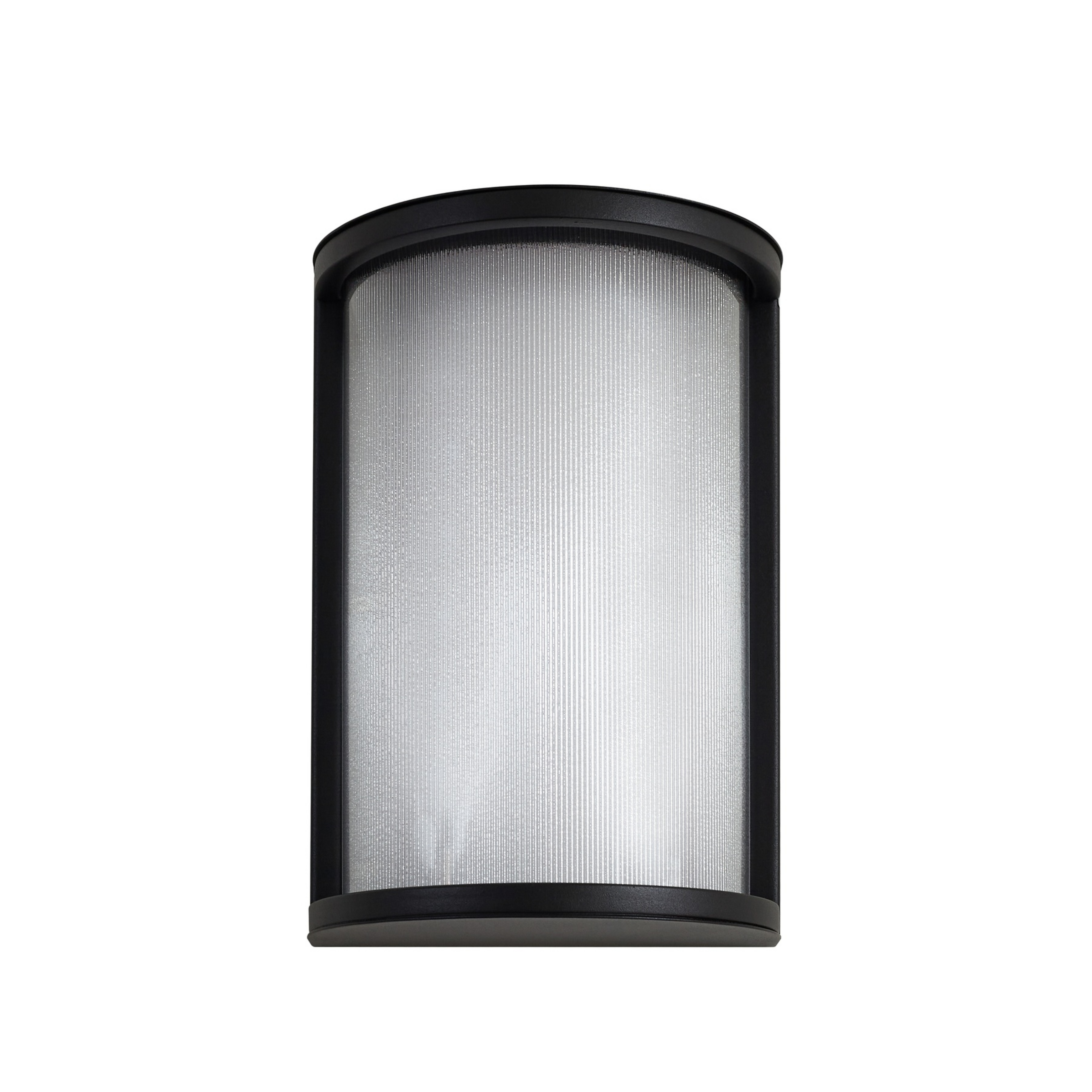 Calvik LED-ulkoseinävalaisin, IP44, musta, 24 cm, uurrettu - Lindby
