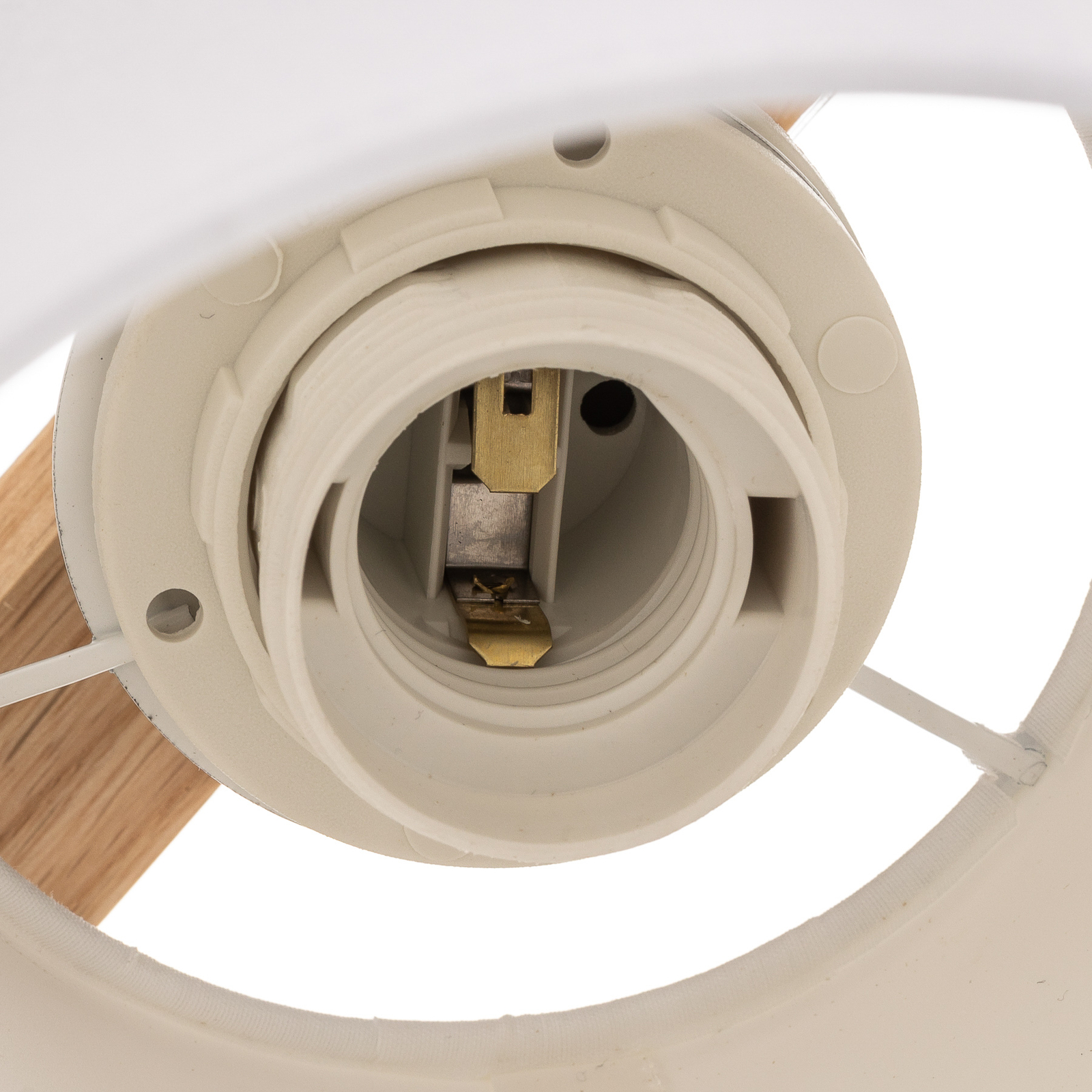 Wandlamp Hora, eiken/wit