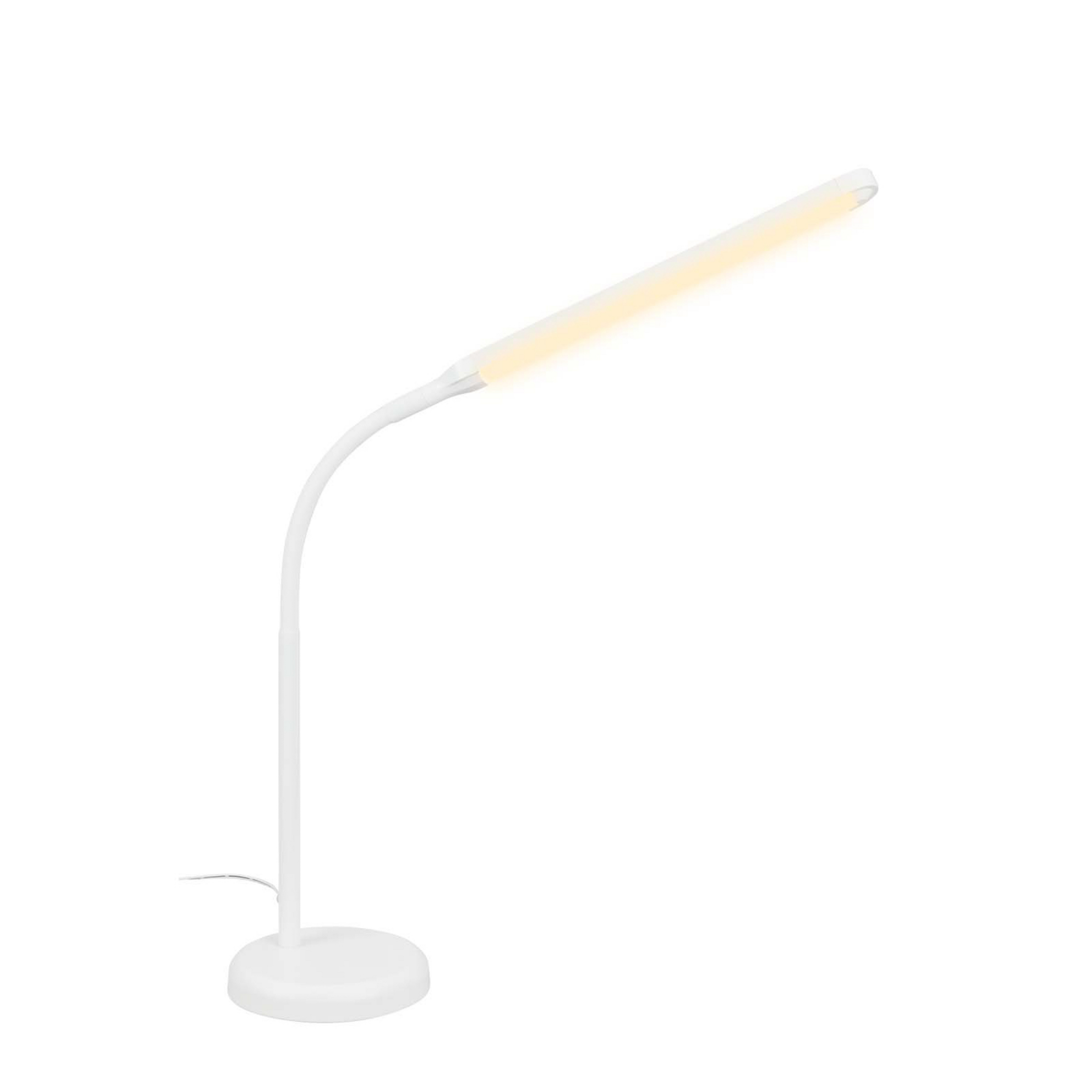 Stolná lampa Pivaz LED, dotykový stmievač, biela