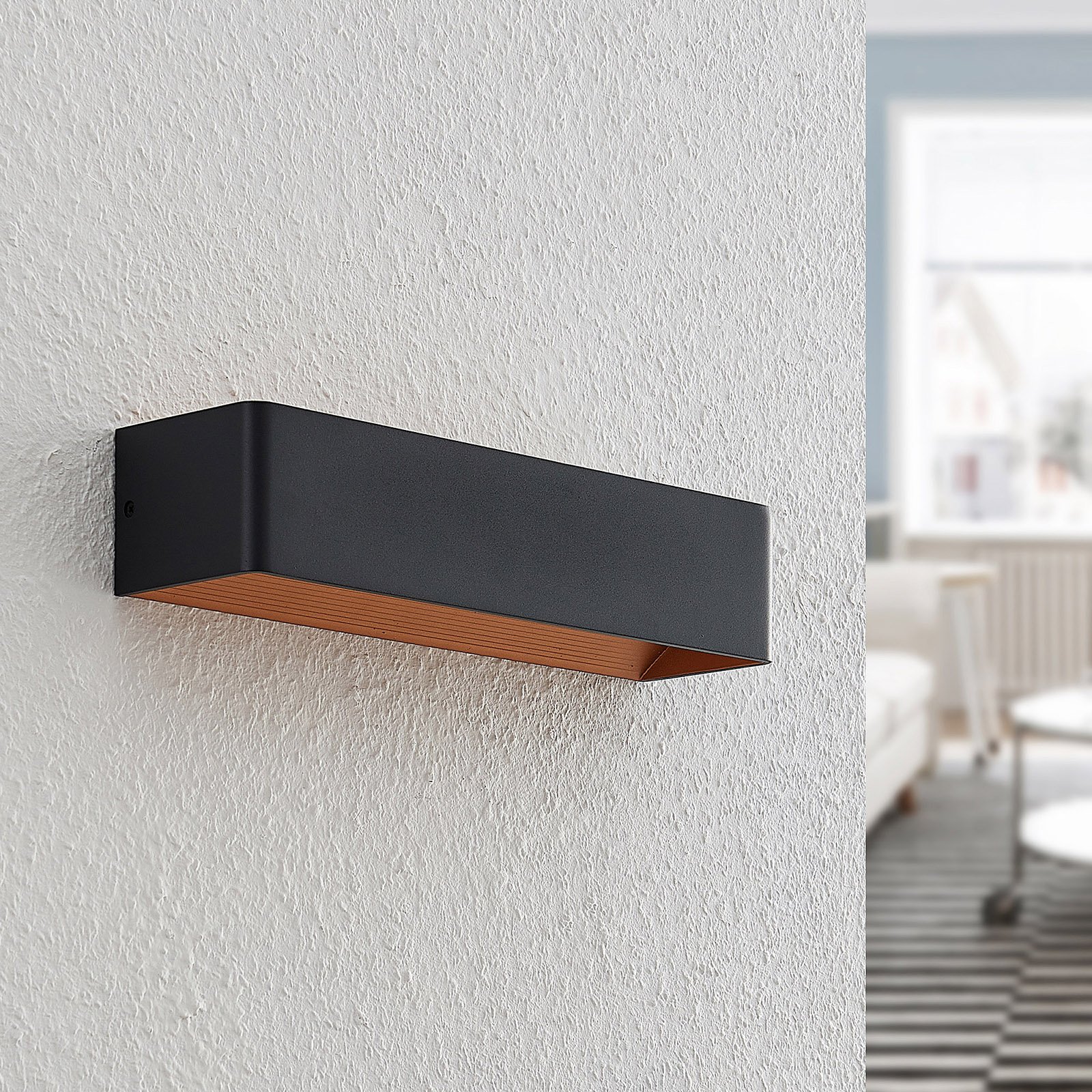 Candeeiro de parede LED Karam W36,5 Preto/Dourado - Arcchio