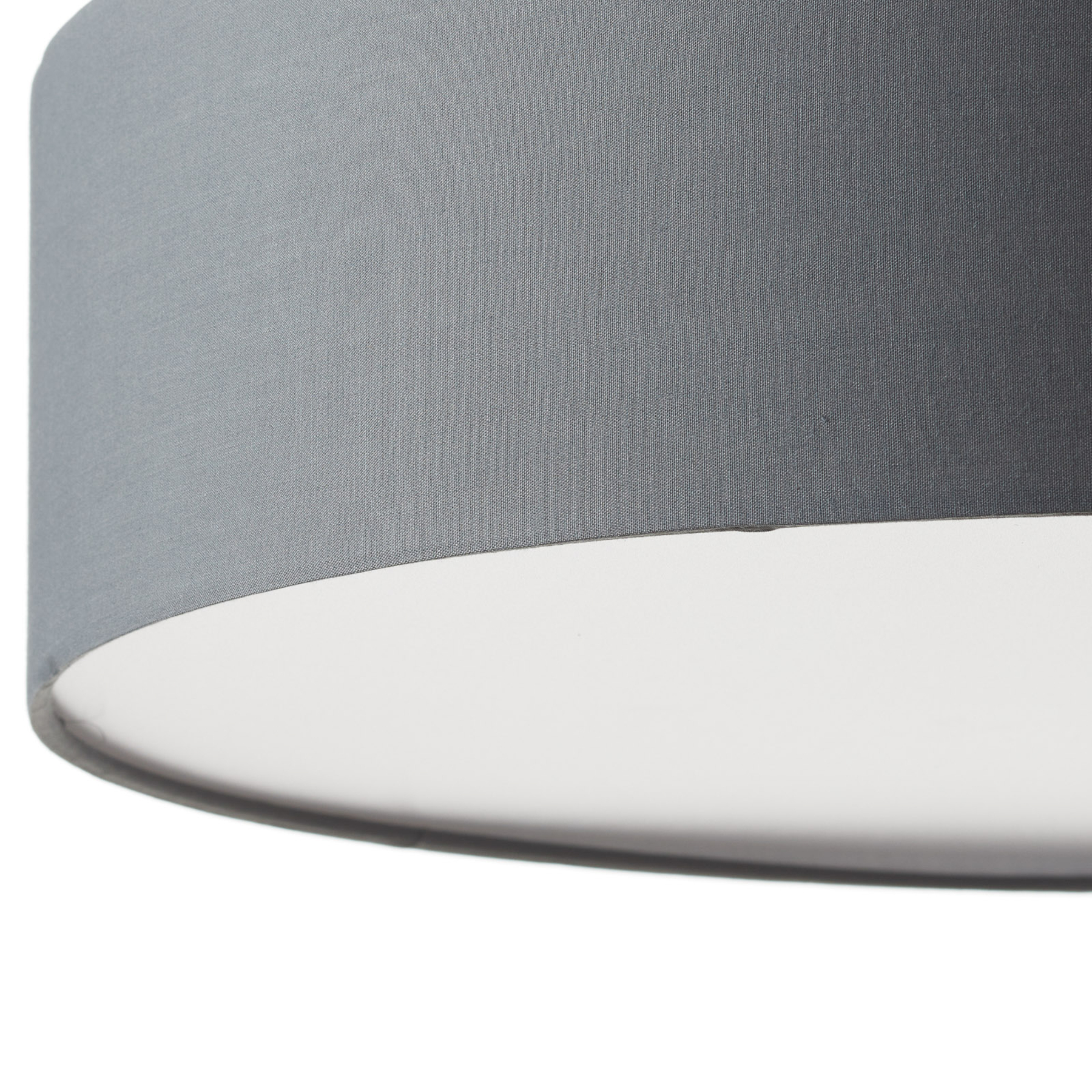 SCHÖNER WOHNEN Schöner Wohnen Pina pendant light, dark grey, for Living / Dining Room, fabric, metal, E14, 25 W, energy efficiency: A++