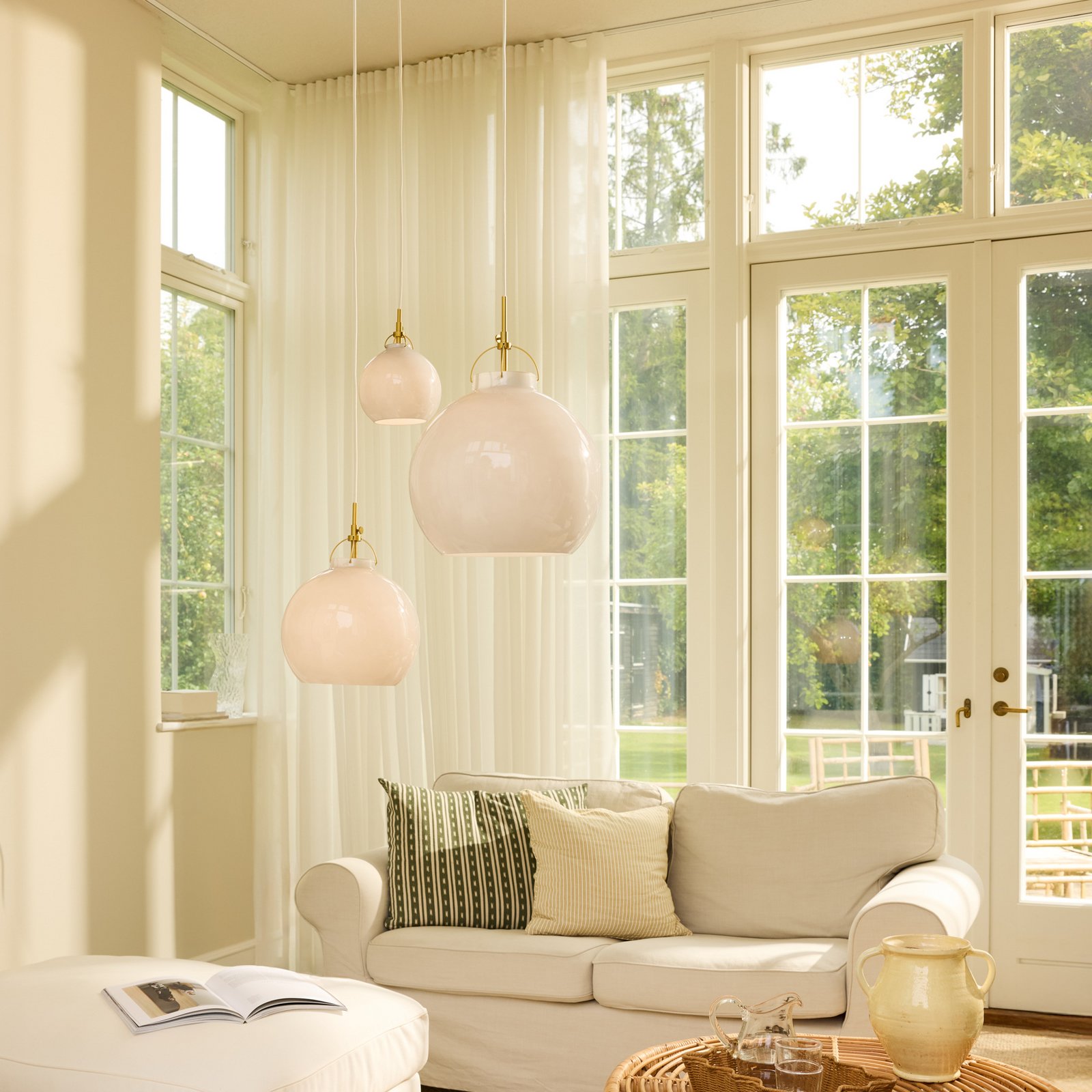 TOSCANA hanglamp, grijs, Ø 27 cm, glas - Halo Design TOSCANA hanglamp, grijs, Ø 27 cm, glas - Halo Design