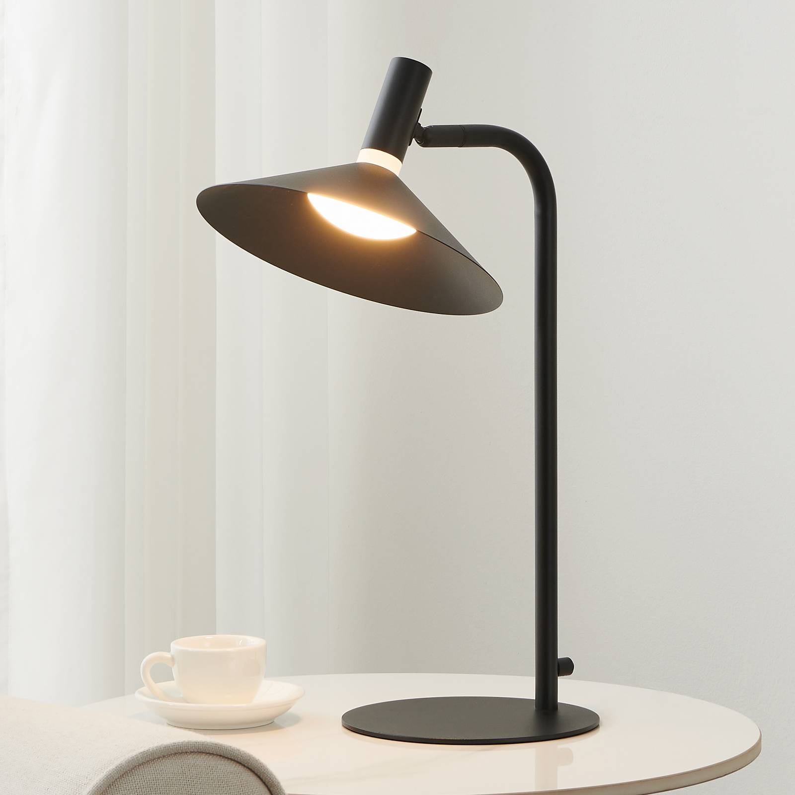 EGLO Lampe à poser LED intelligente Conomavilla-Z noire Hauteur 45 cm CCT RVB