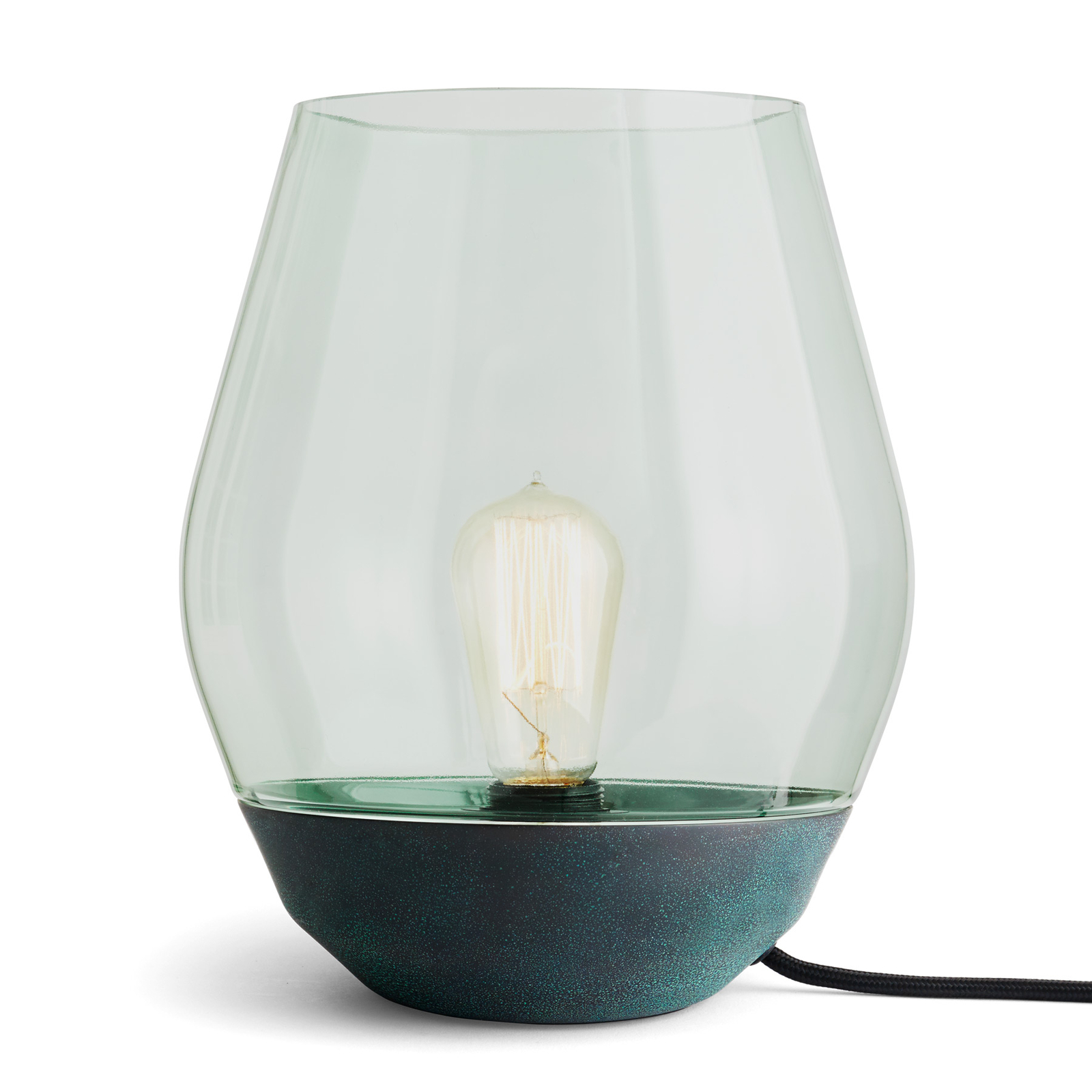 New Works Bowl bordslampa grönkoppar/rökglas