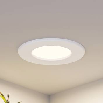 Prios Cadance LED-inbyggnadslampa, IP44, vit