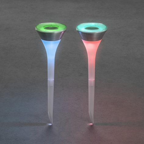 Lampe solaire sur piquet Assisi avec LED RVB