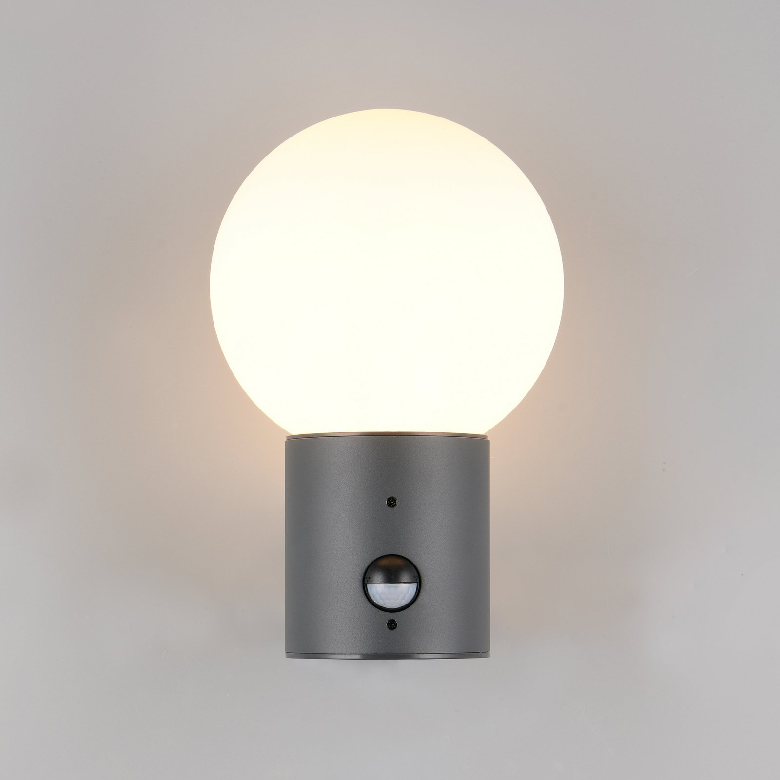 Āra sienas lampa Mures, antracīta krāsā, augstums 28 cm, metāls, sensors