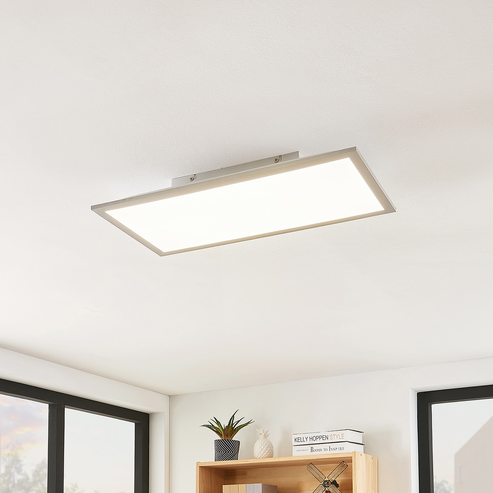 Lindby Stenley panel LED, 4.000 K, 59 cm x 29 cm