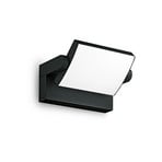 Ideal Lux LED outdoor wall light Swipe, black, IP54, 3,000 K
