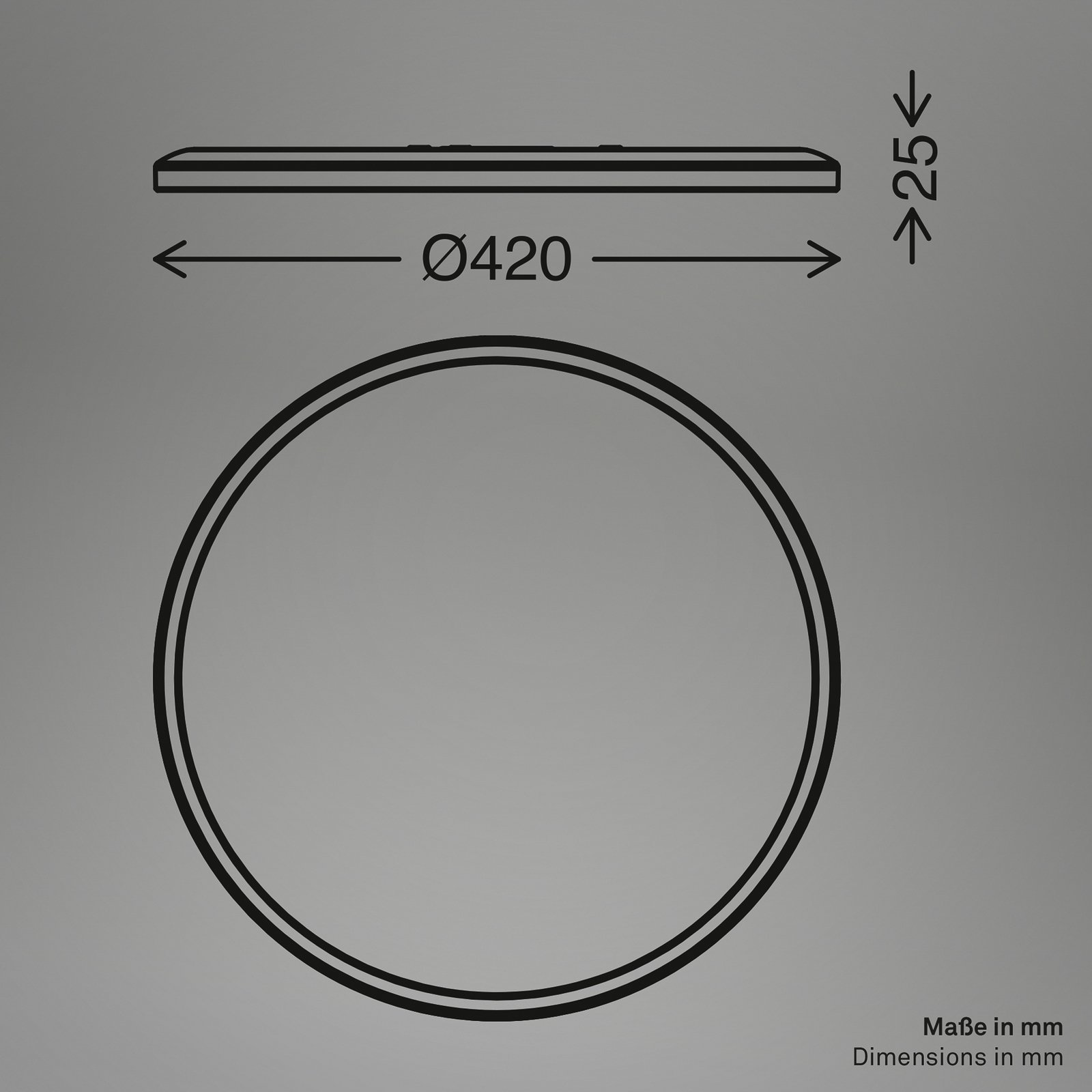 Lámpara LED de techo para baño Pulap, Ø 42 cm, cromado/blanco metal