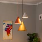 Suspension Cono, à 3 lampes, ronde, multicolore, tailles mélangées