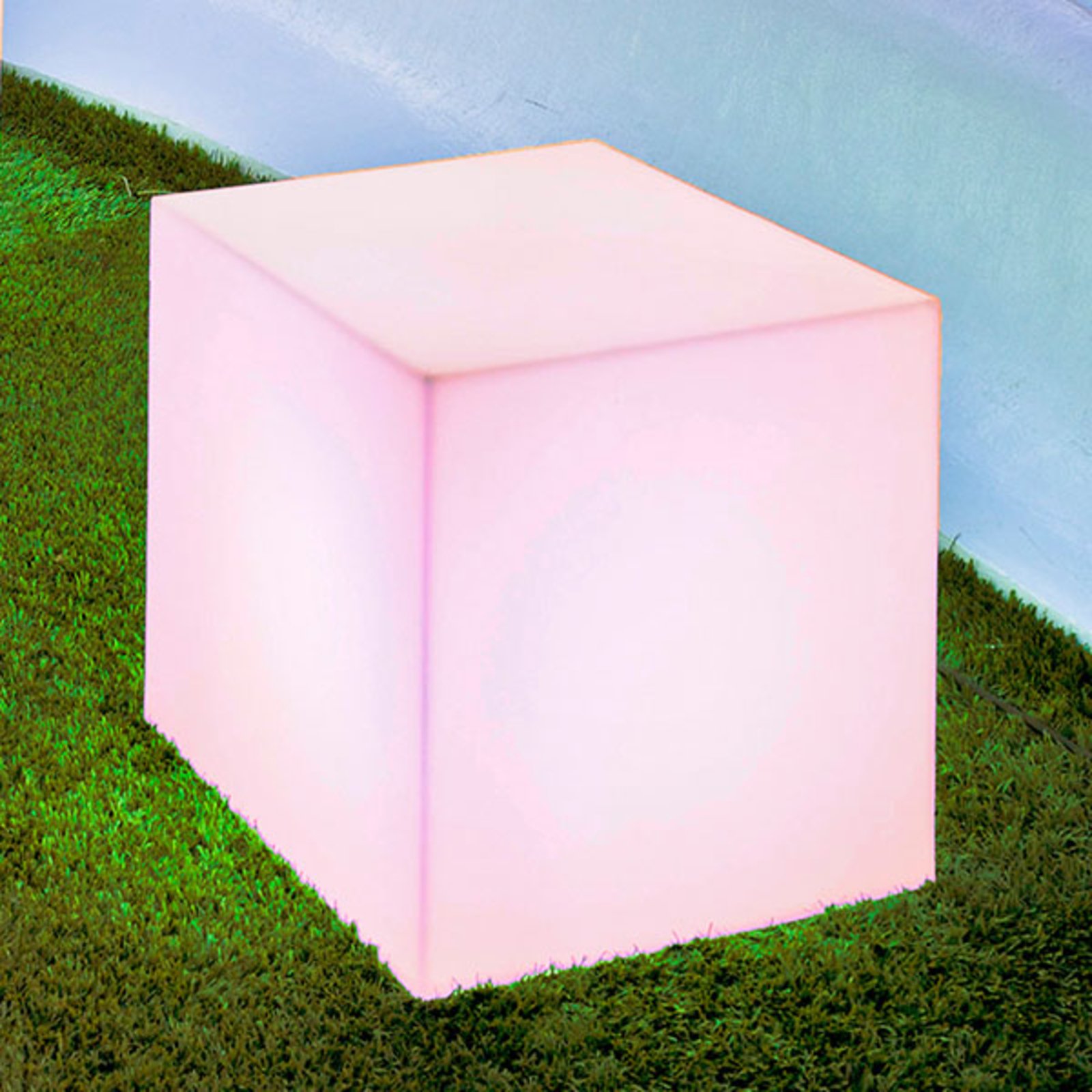 Newgarden solcellslampa Cuby kub, höjd 43 cm