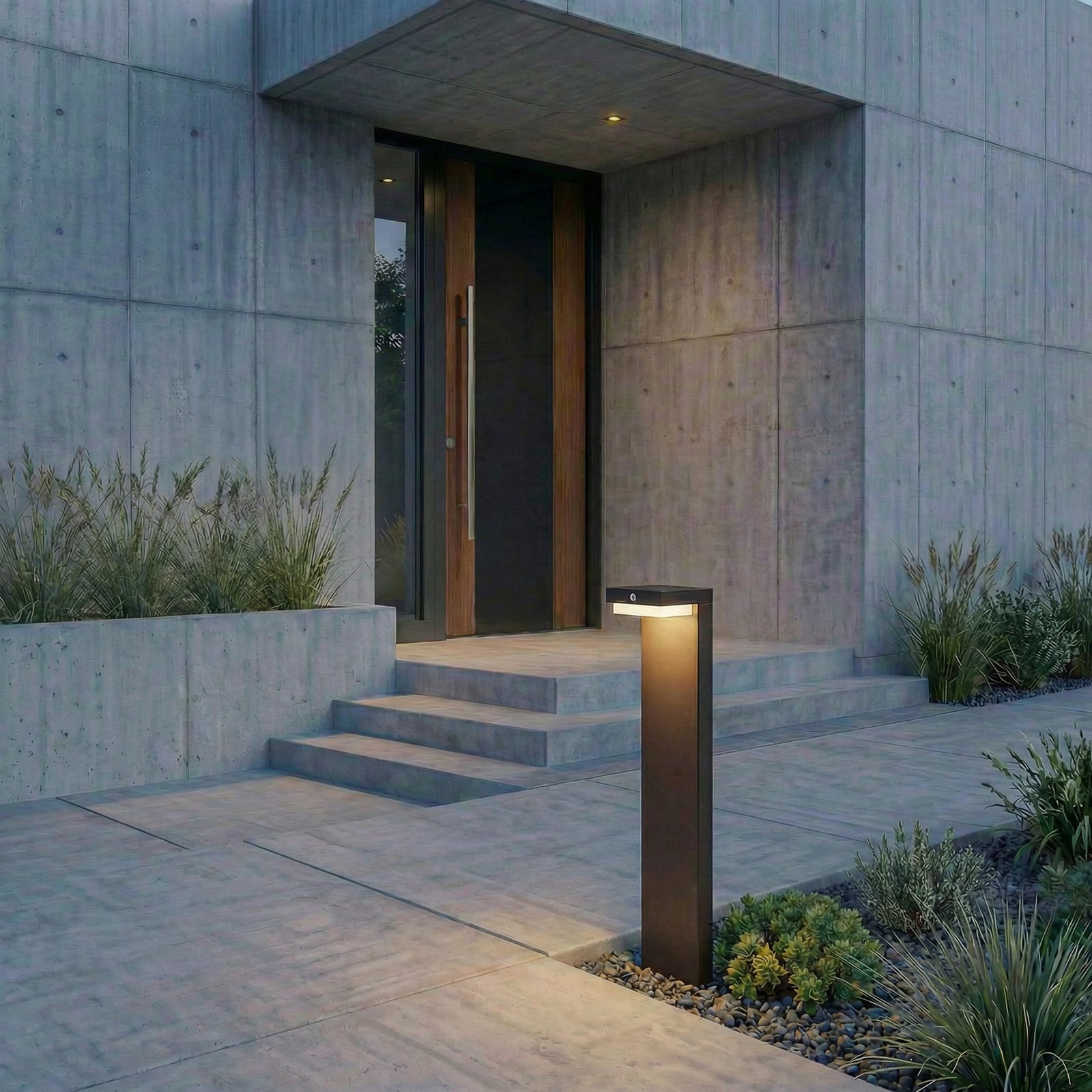 Lindby Eleazar LED pedestal light, black, aluminium, sensor