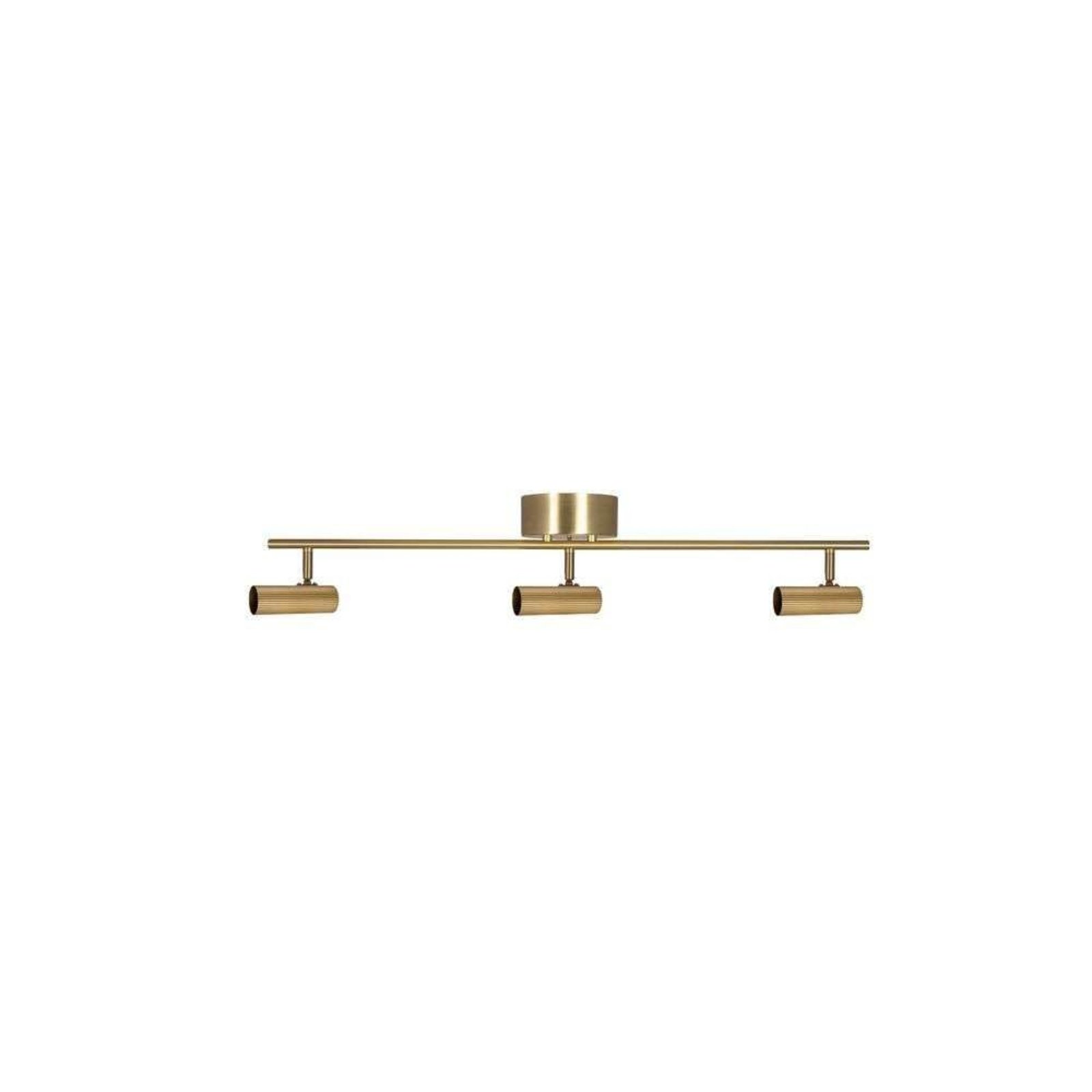 Hubble 3 Long Ceiling Lamp Brushed Brass - Globen Lighting