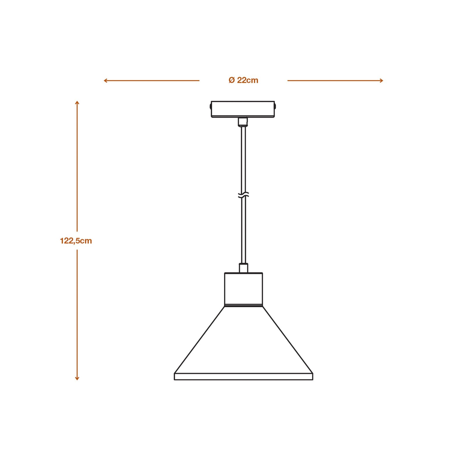 LEDVANCE Concrete Wood rippvalgusti, Ø 22 cm, betoon, hall