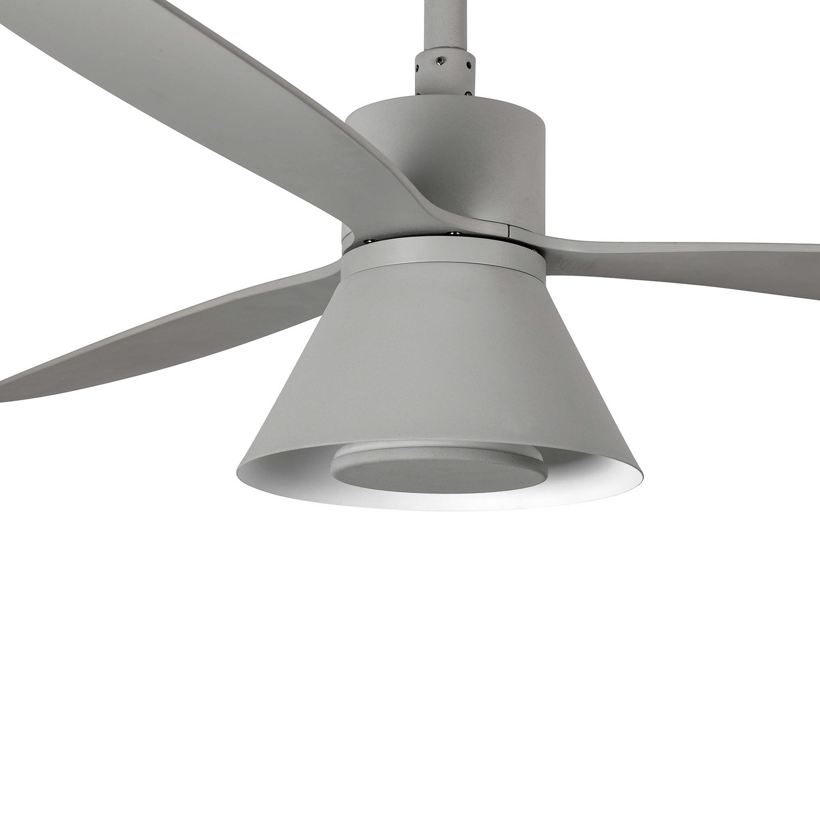 Ventilator de tavan cu LED Amelia Cone L, gri, curent continuu, silențios, 132