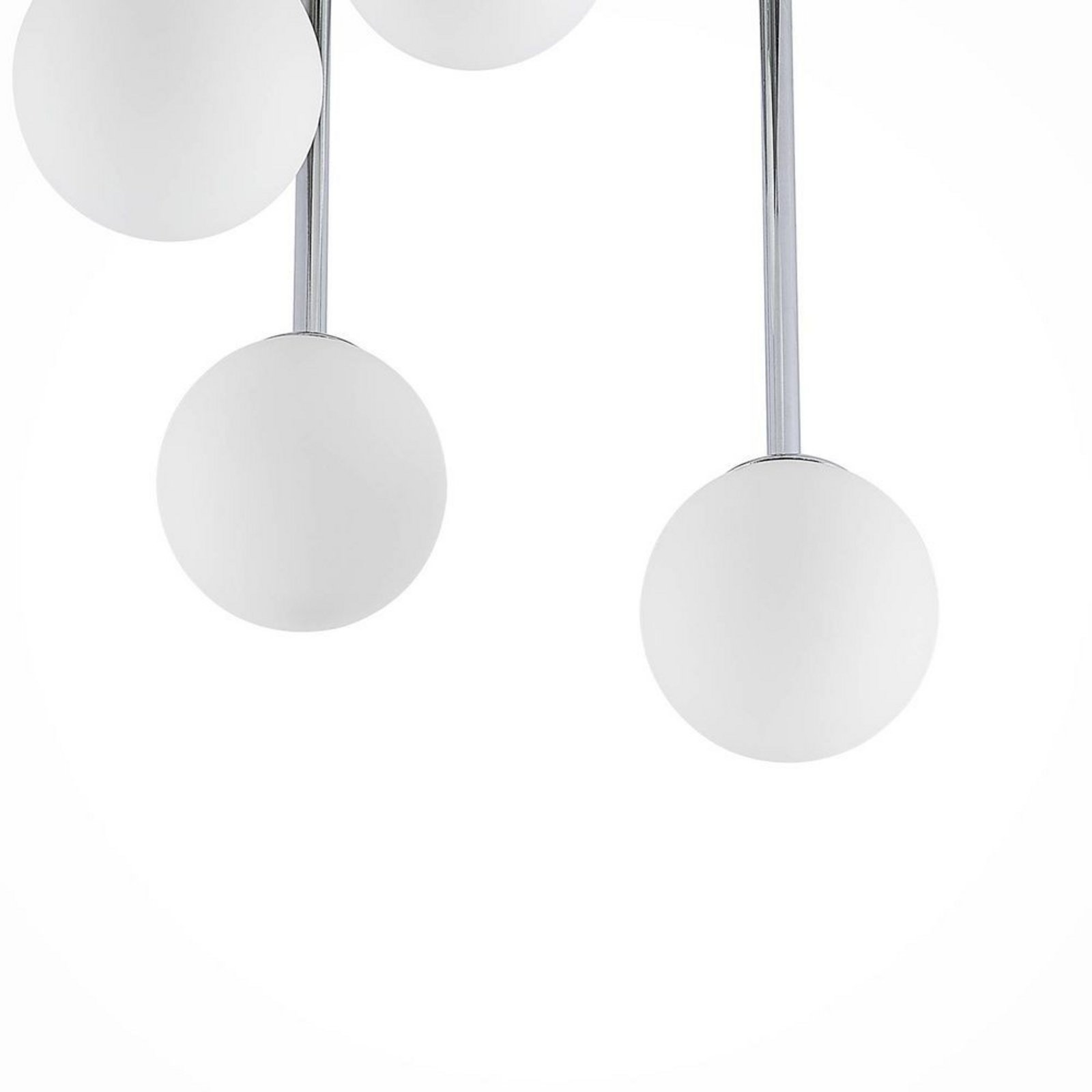 Chrissy 5 Ceiling Lamp Ø25 Opal/Chrome - Lindby