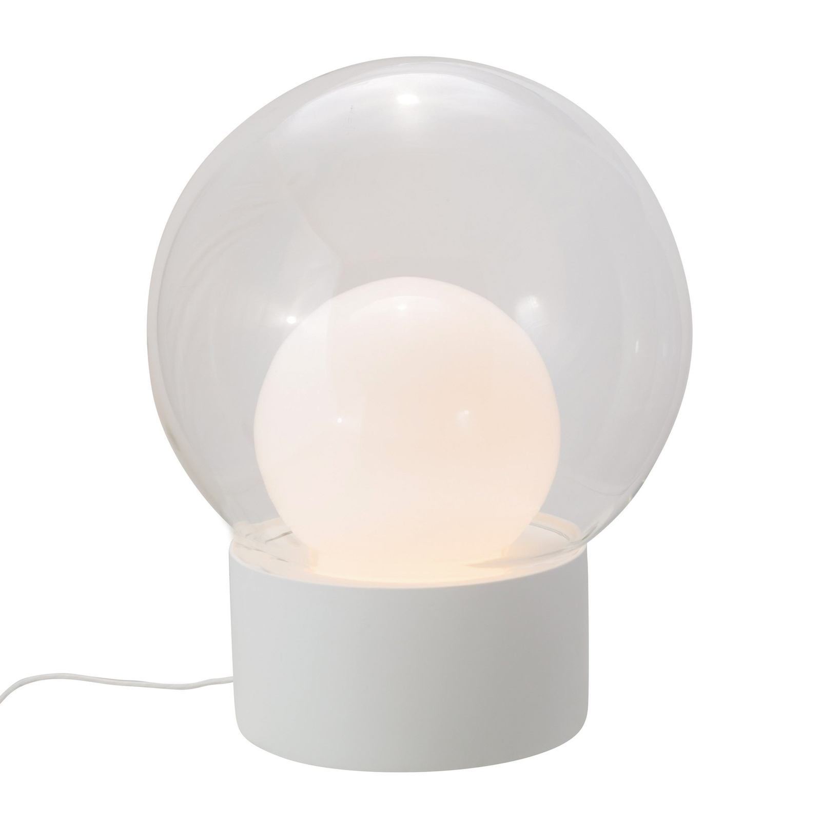 pulpo bordlampe Boule Medium, klar/opal/hvit, glass