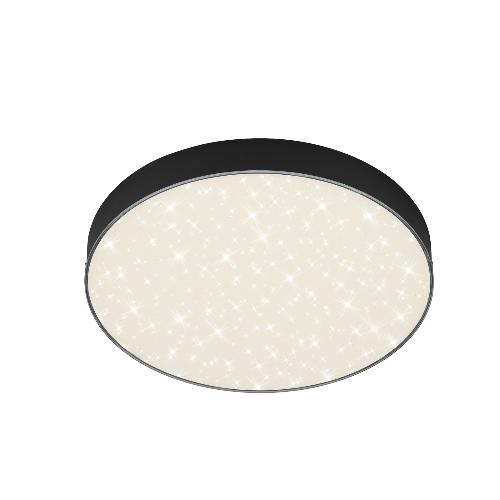 Flame Star round LED ceiling light with star decoration