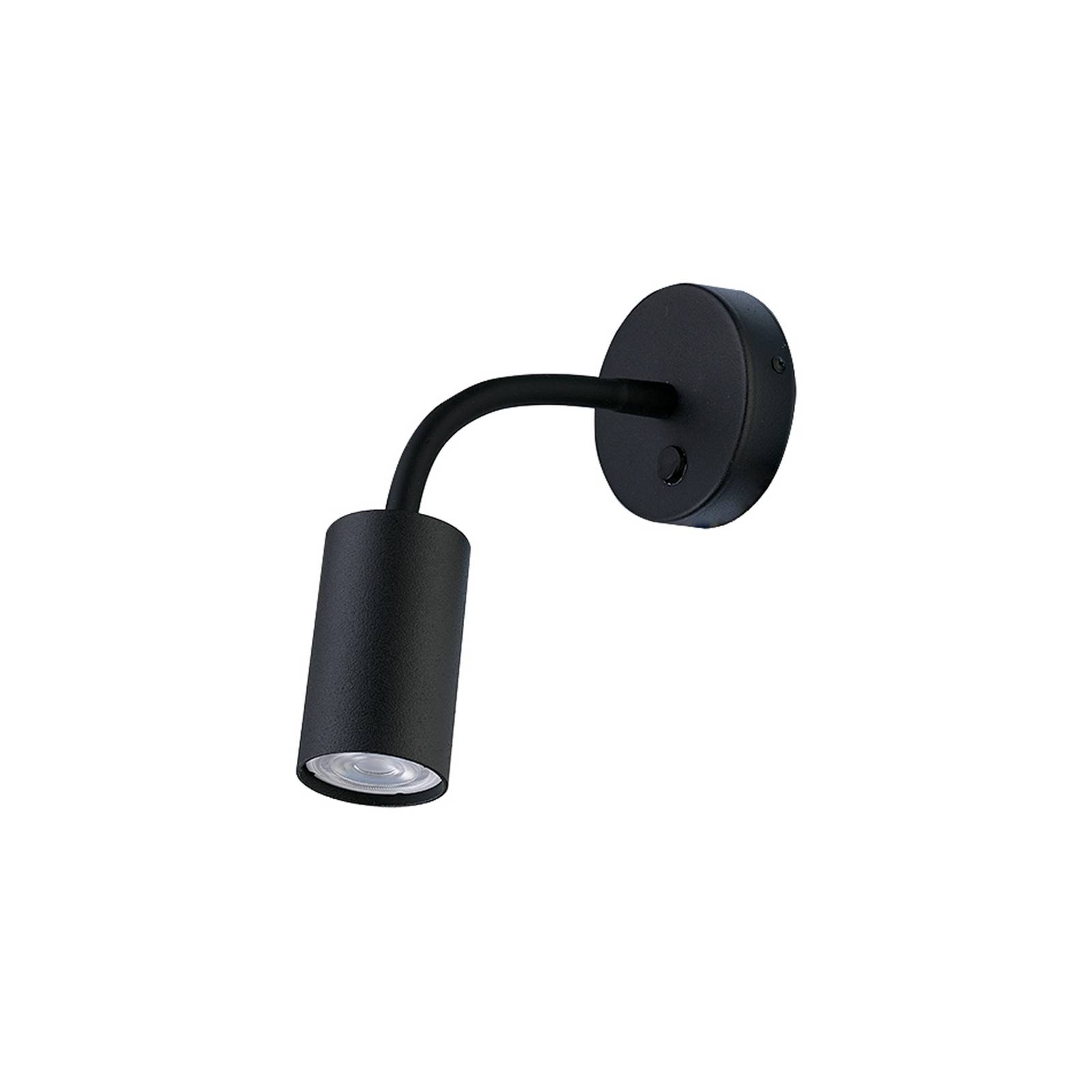 Nowodvorski Lighting wandlamp Eye Flex S, zwart, voor woon-/ eetkamer, staal, GU10, 10 W, H: 9.6 cm