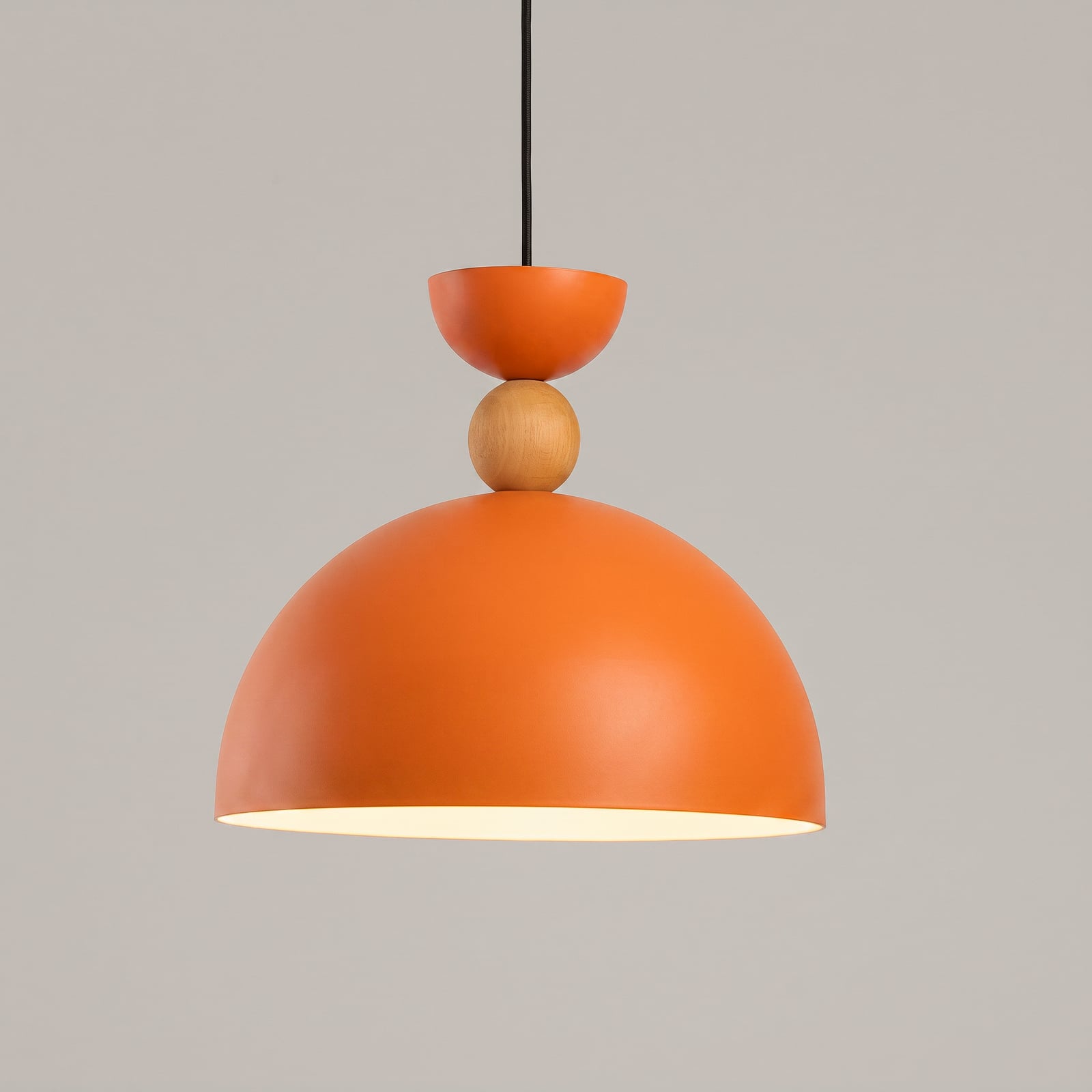 Hängeleuchte Kure, orange, Ø 30 cm, Metall, E27