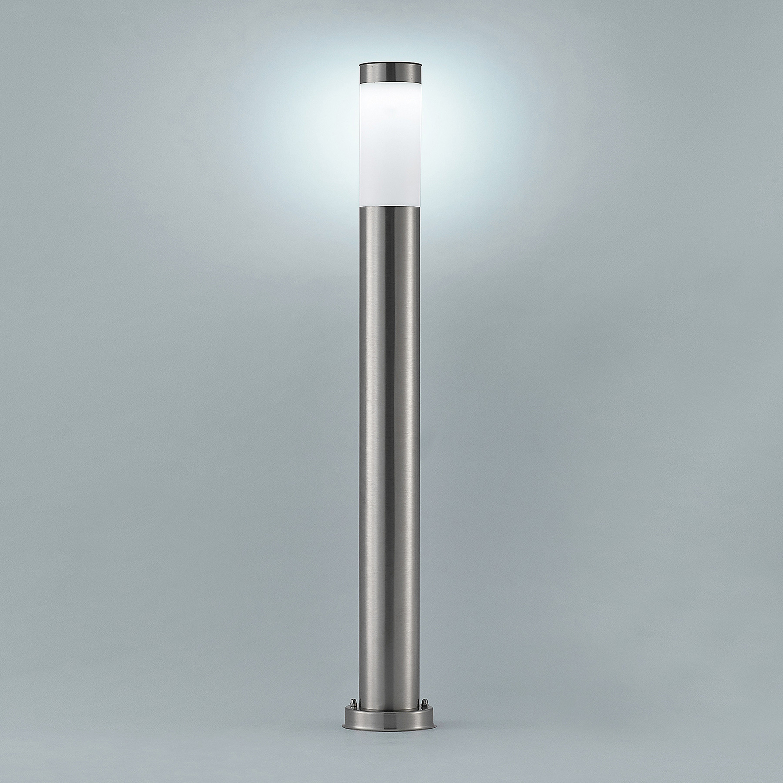 Lindby Sirita lampione LED solare, acciaio inox