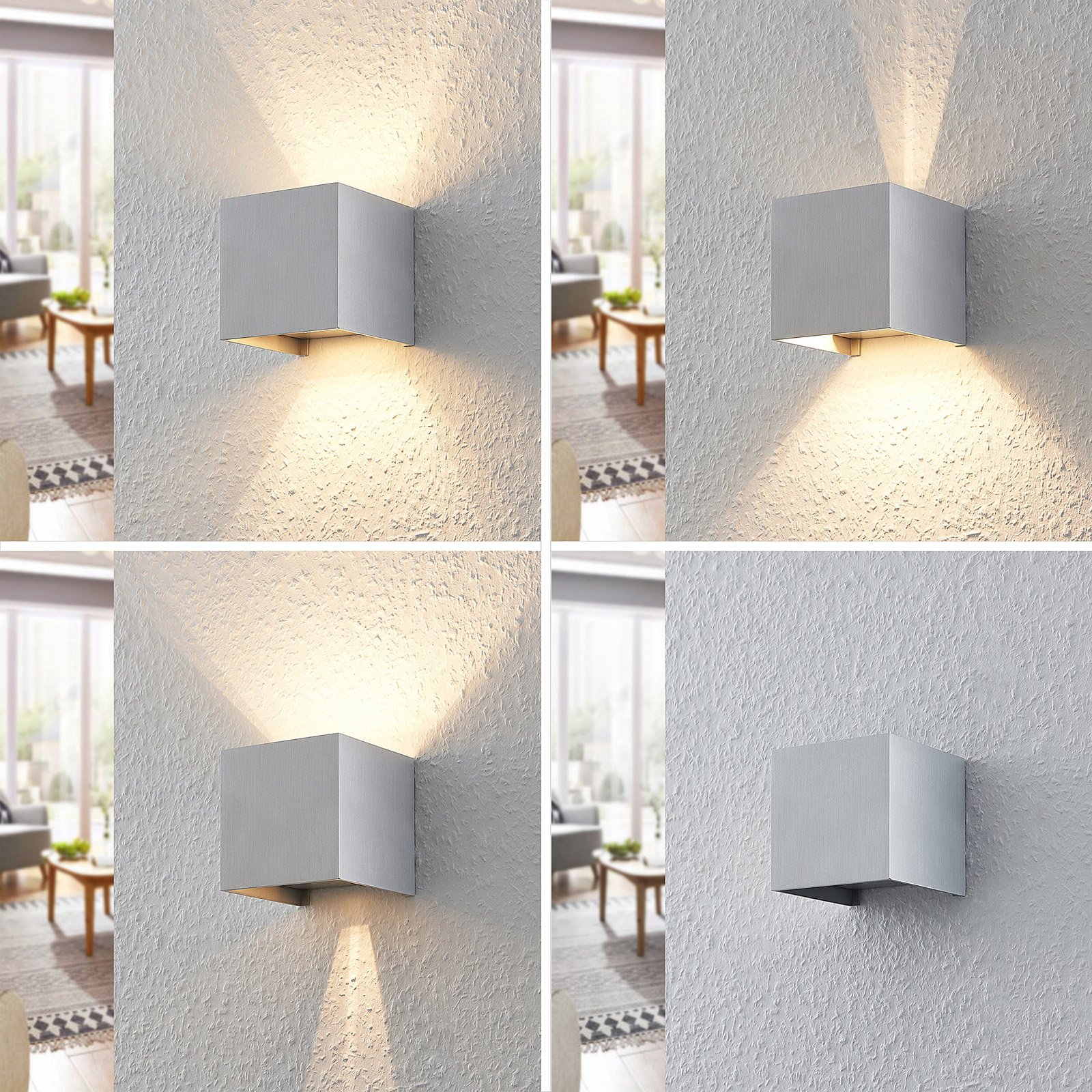 Zuzana Wandlamp Square Alu - Arcchio